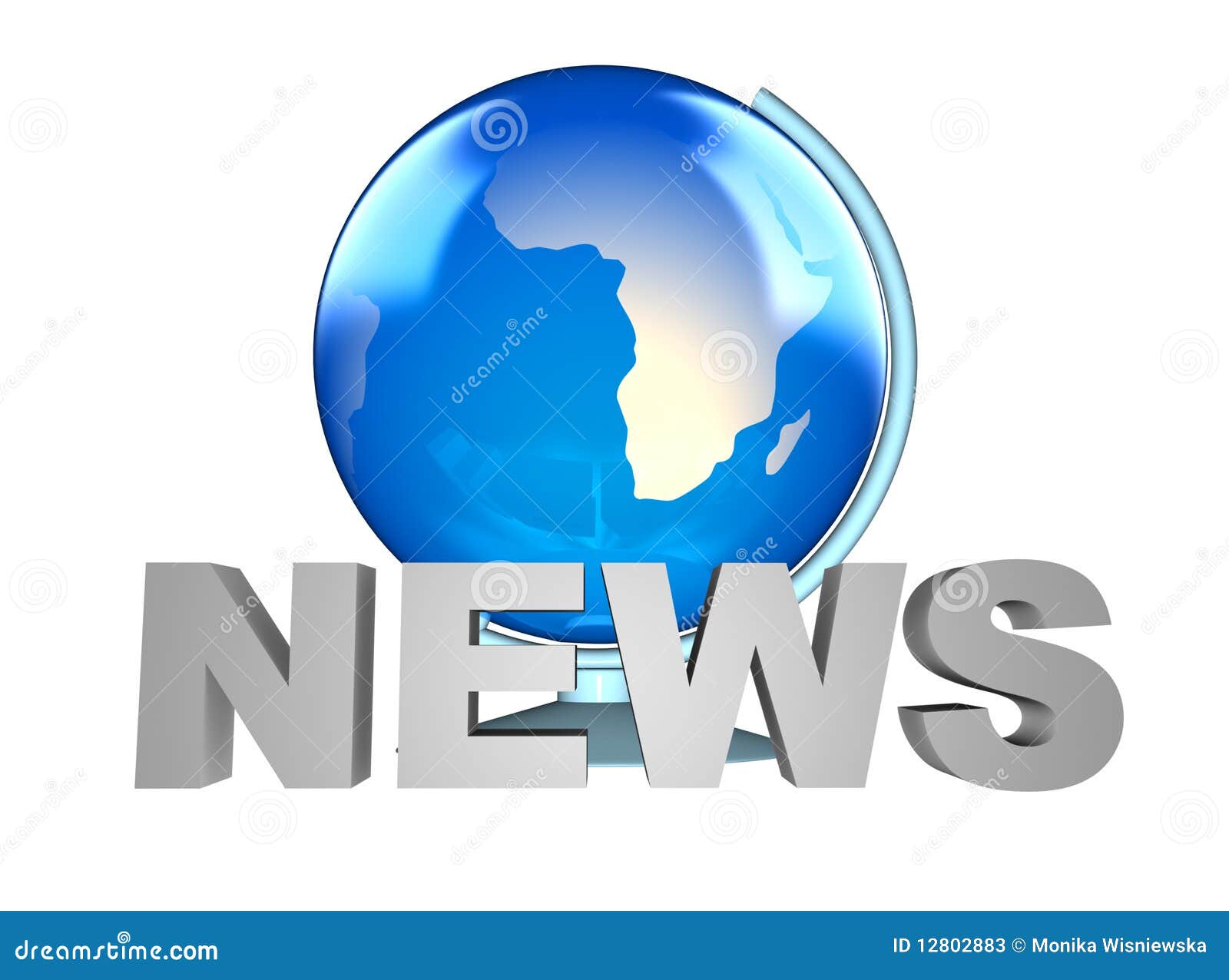 News Blue Word And Earth Globe RoyaltyFree Stock Image CartoonDealer