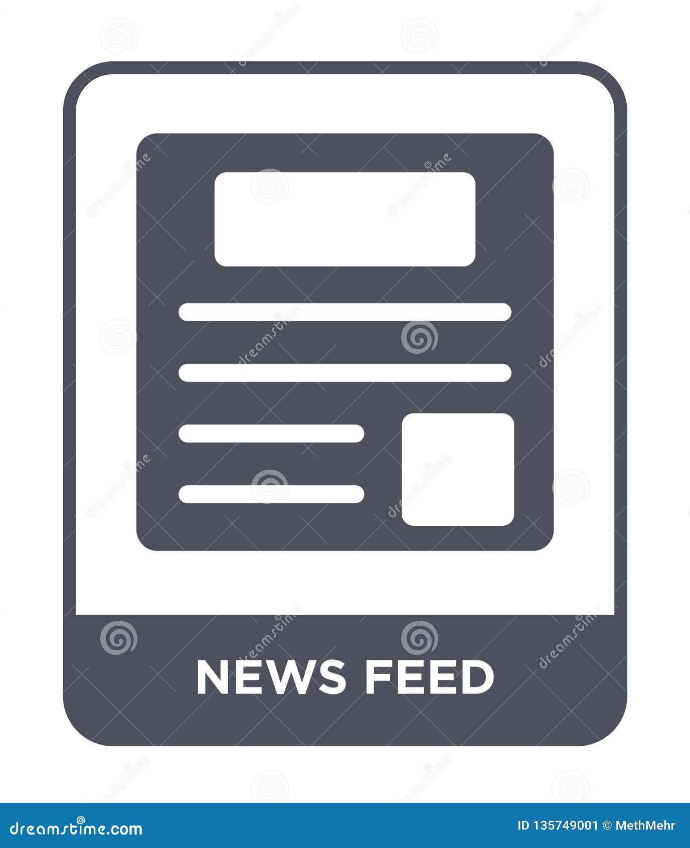 News Feed Icon In Trendy Design Style News Feed Icon Isolated On White Background News Feed Vector Icon Simple And Modern Flat Stock Vector Illustration Of Vector User