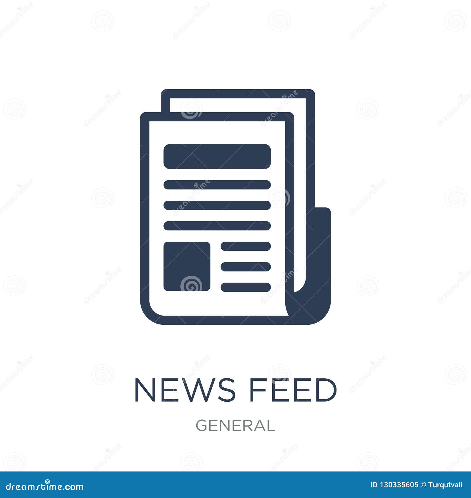 News Feed Icon. Trendy Flat Vector News Feed Icon on White Background