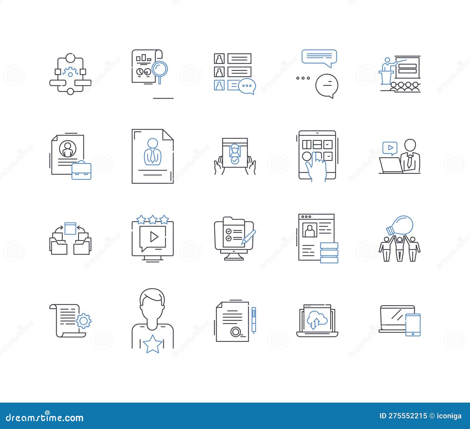 news gathering line icons collection. journalism, reporting, investigative, coverage, sources, scoop, breaking 