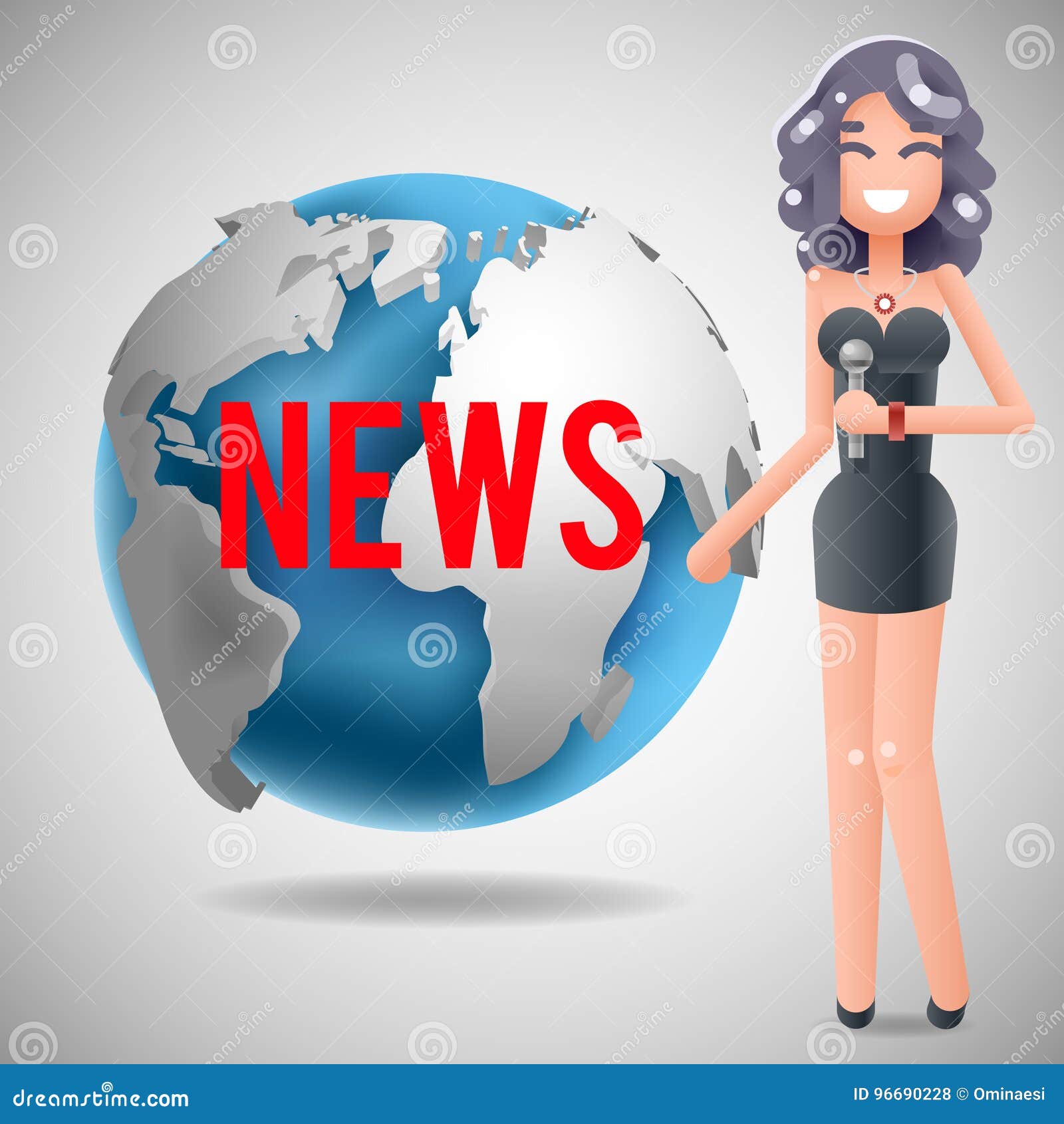 News Journalist Reporting Reporter Female Girl Character Mass Media
