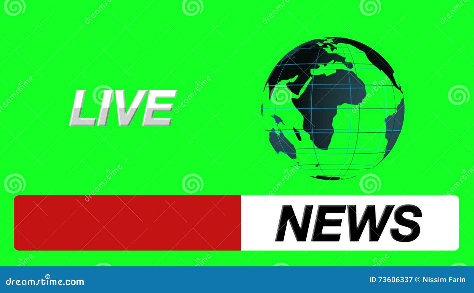 News Logo Bumper, Globe and Live Icon on a Green Screen Background Stock  Video - Video of anchors, market: 73606337