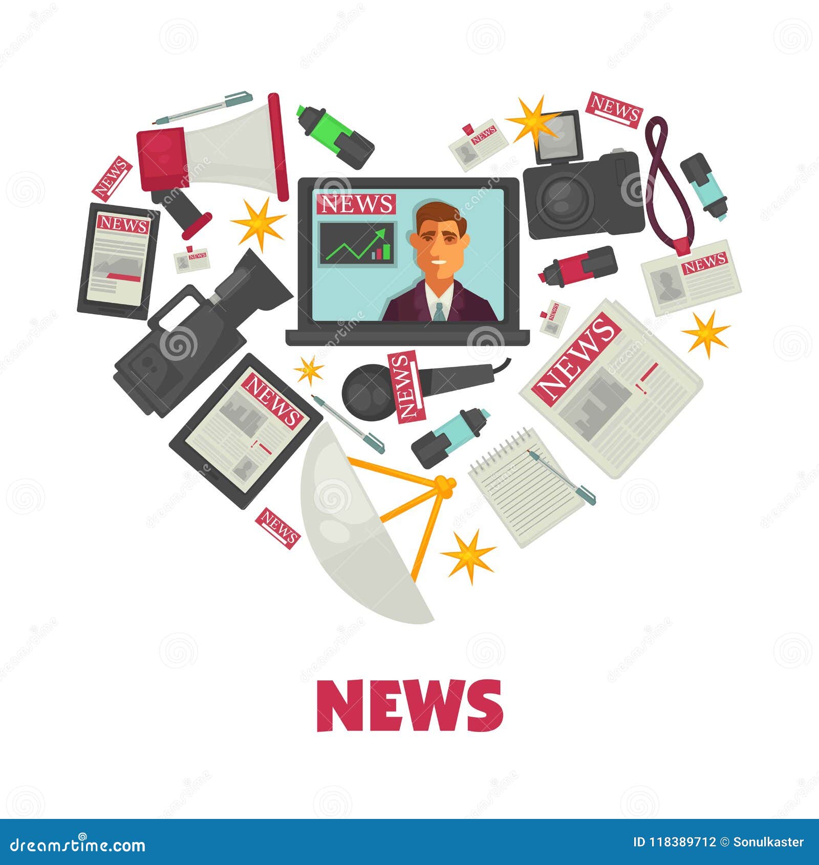 Journalism Poster Vector Illustration | CartoonDealer.com #42435936