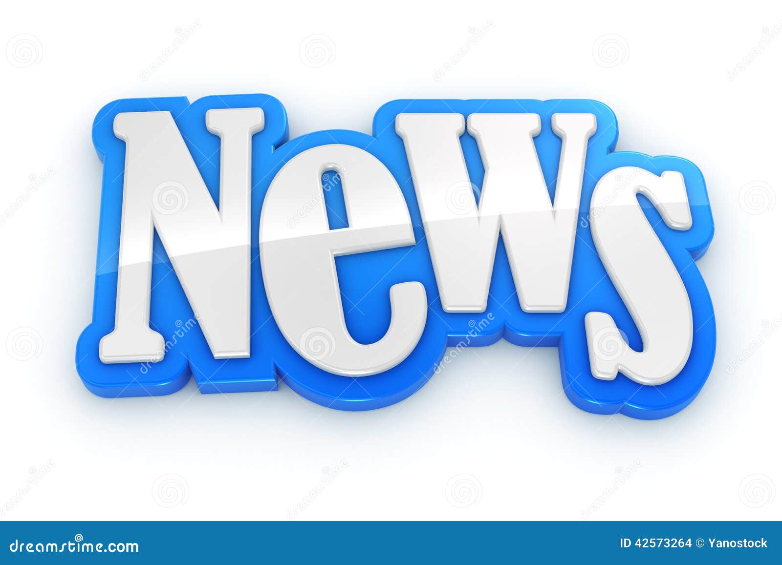 News Sign Text Word On White Background Stock Illustration