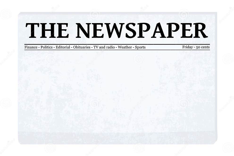 News Template - Blank Newspaper Vector Stock Vector - Illustration of ...