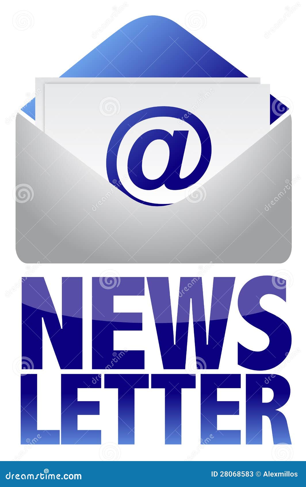 newsletter concept image of text and email