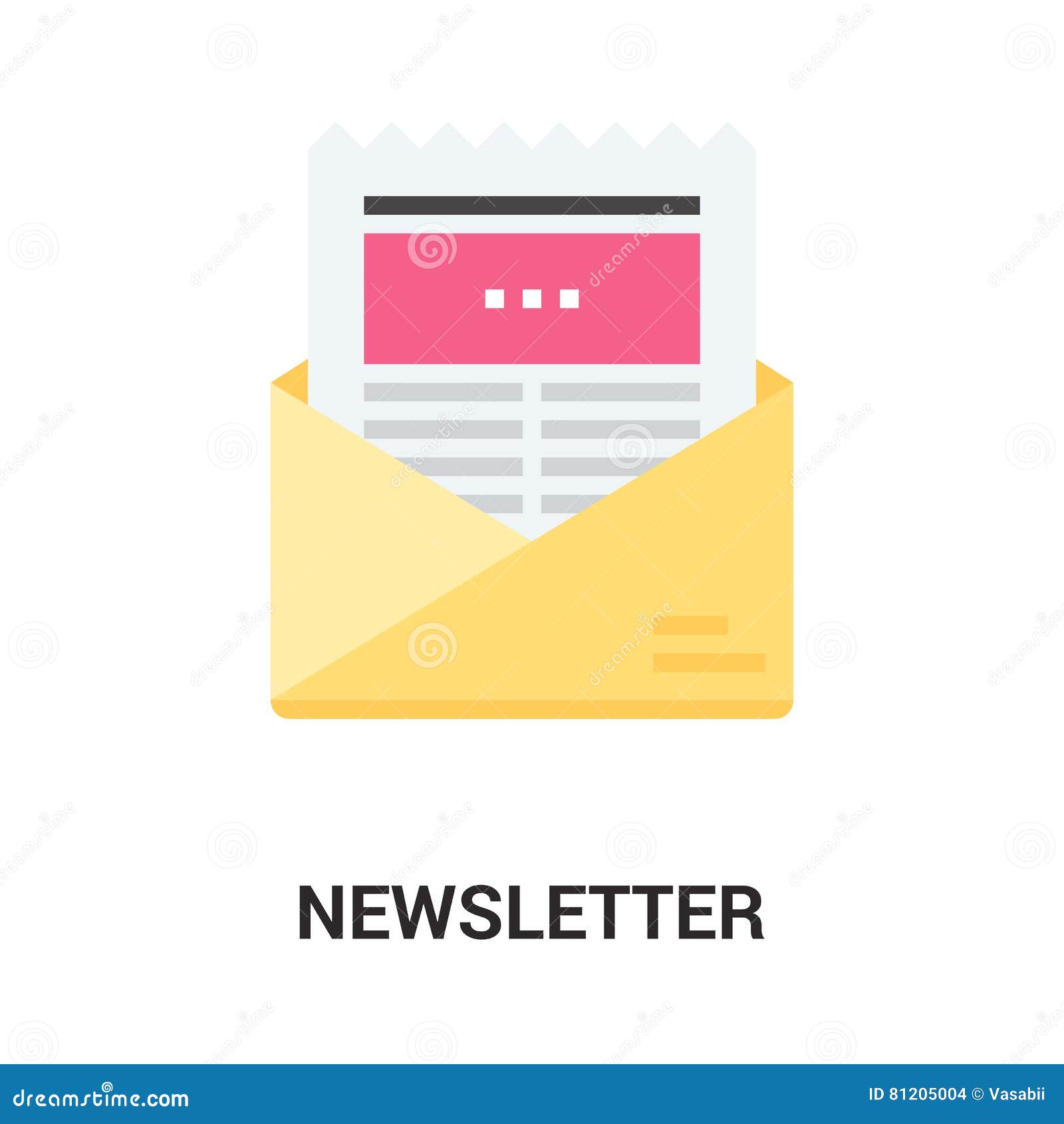 Newsletter Icon Concept Stock Vector Illustration Of Newspaper Newsletter Icon Concept Stock Vector Illustration Of Newspaper