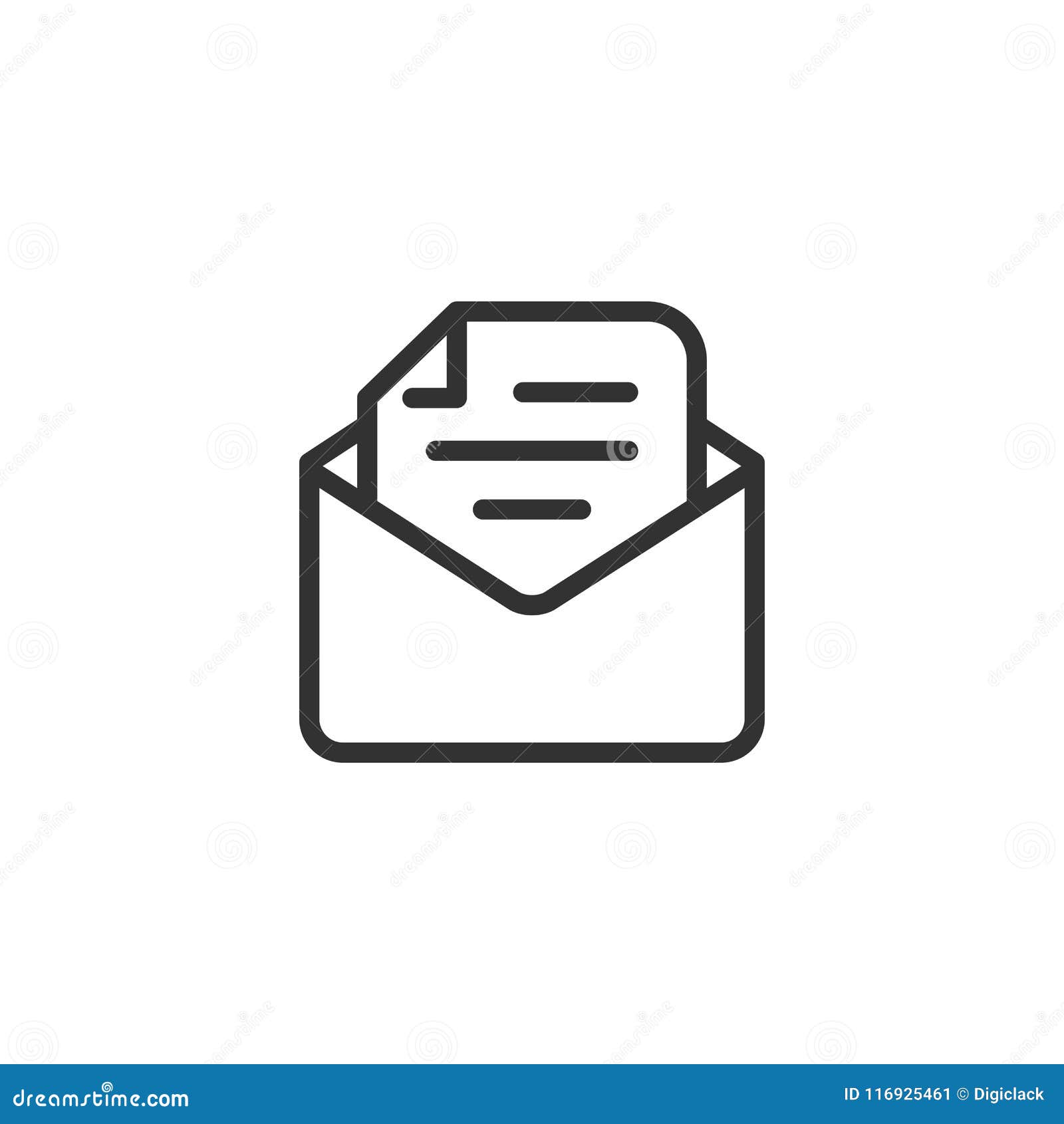 Newsletter Line Icon Design Stock Illustration Illustration Of Subscribe Monthly