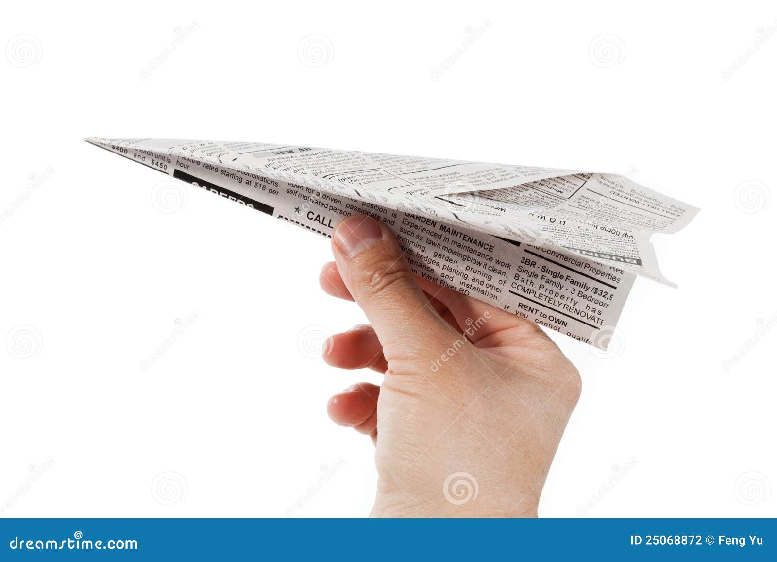 Newspaper Airplane stock photo. Image of word, airplane 25068872