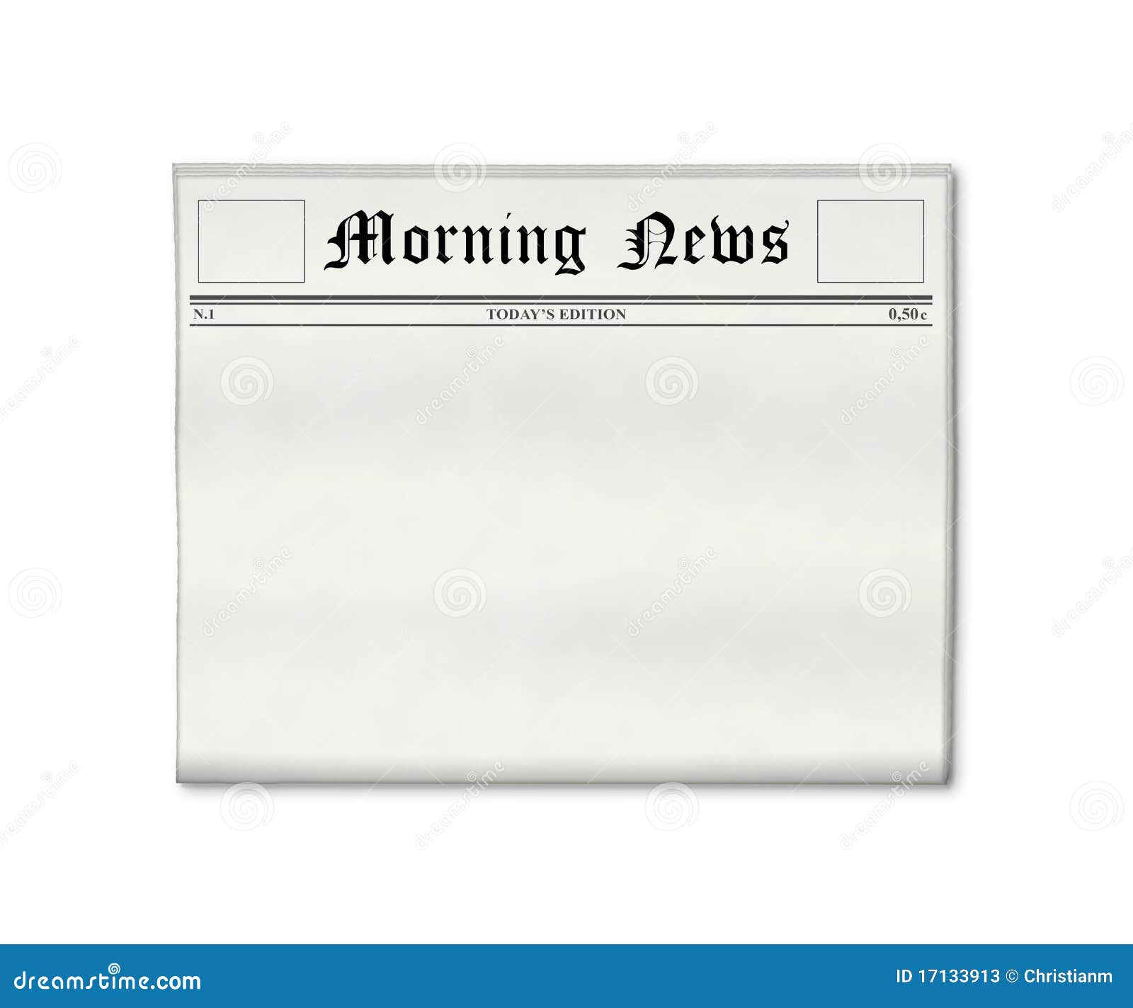 Newspaper Blank Template Stock Photos - Image: 17133913