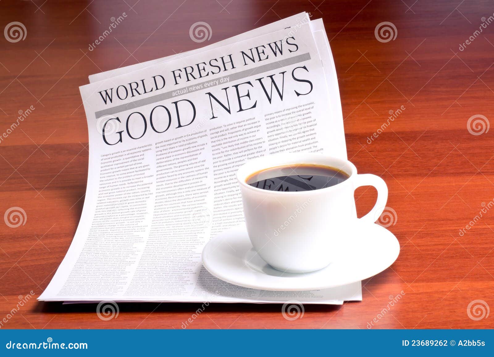 Newspaper and Cup of Coffee Stock Photo Image of bulletin, office