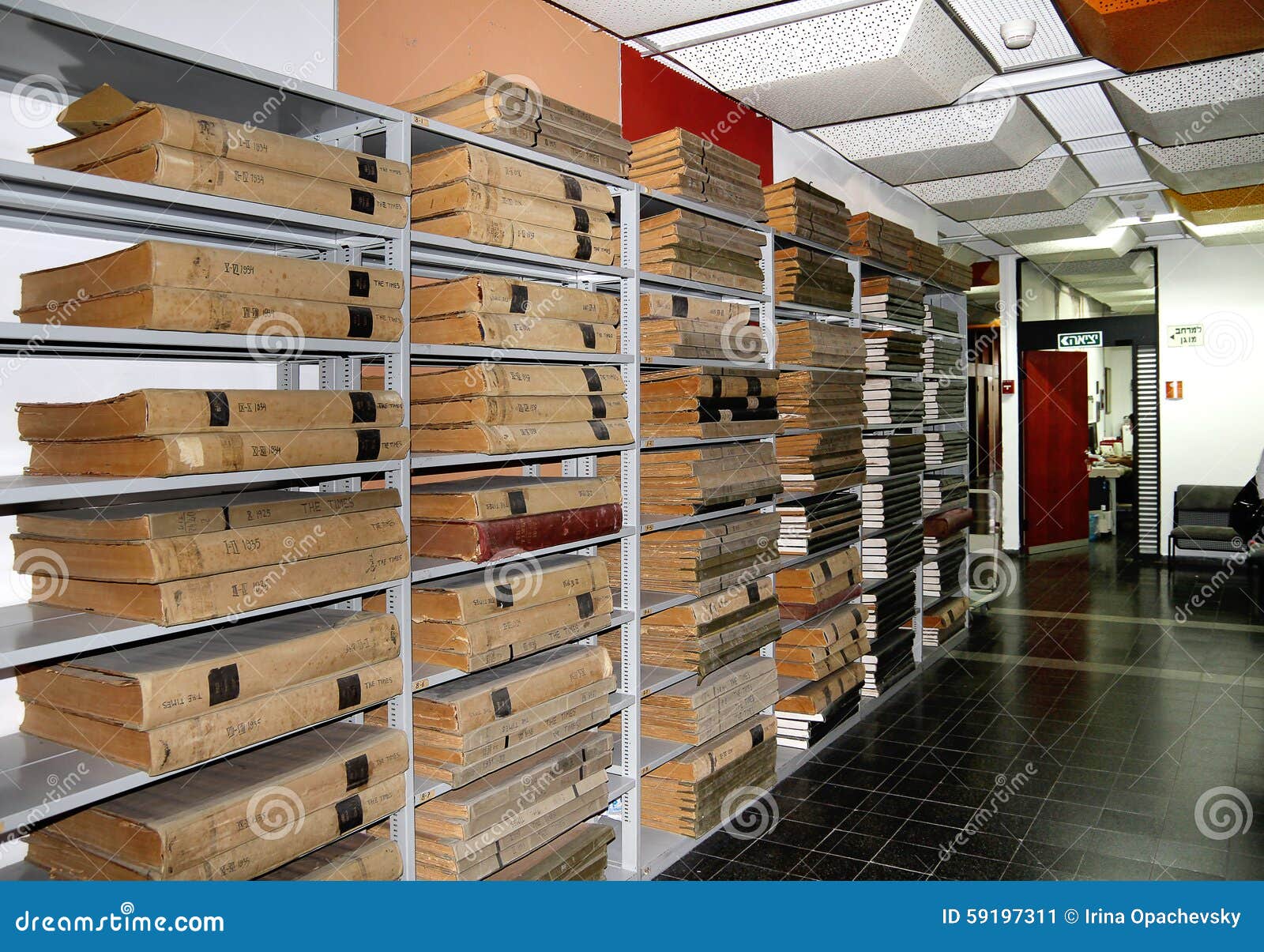 Newspaper Files are on the Shelves in the Storage Library