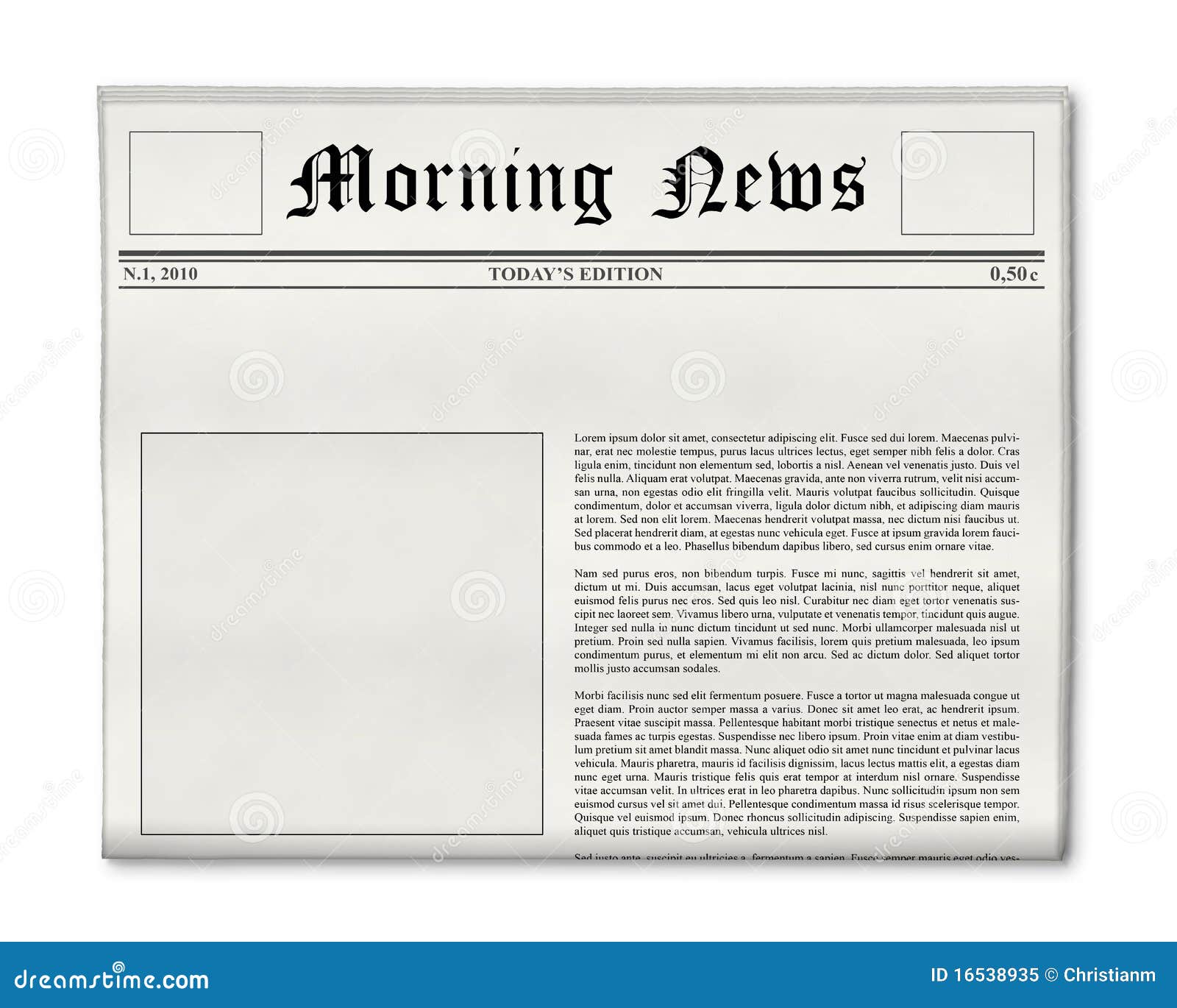 Blank Newspaper Template For Word