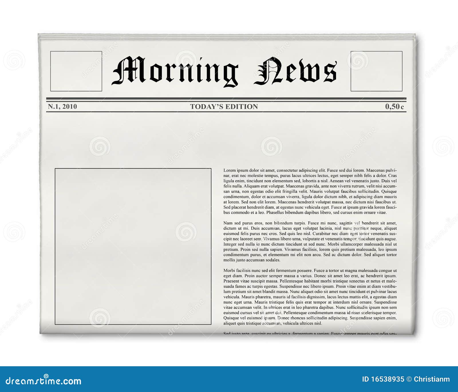 blank newspaper templates