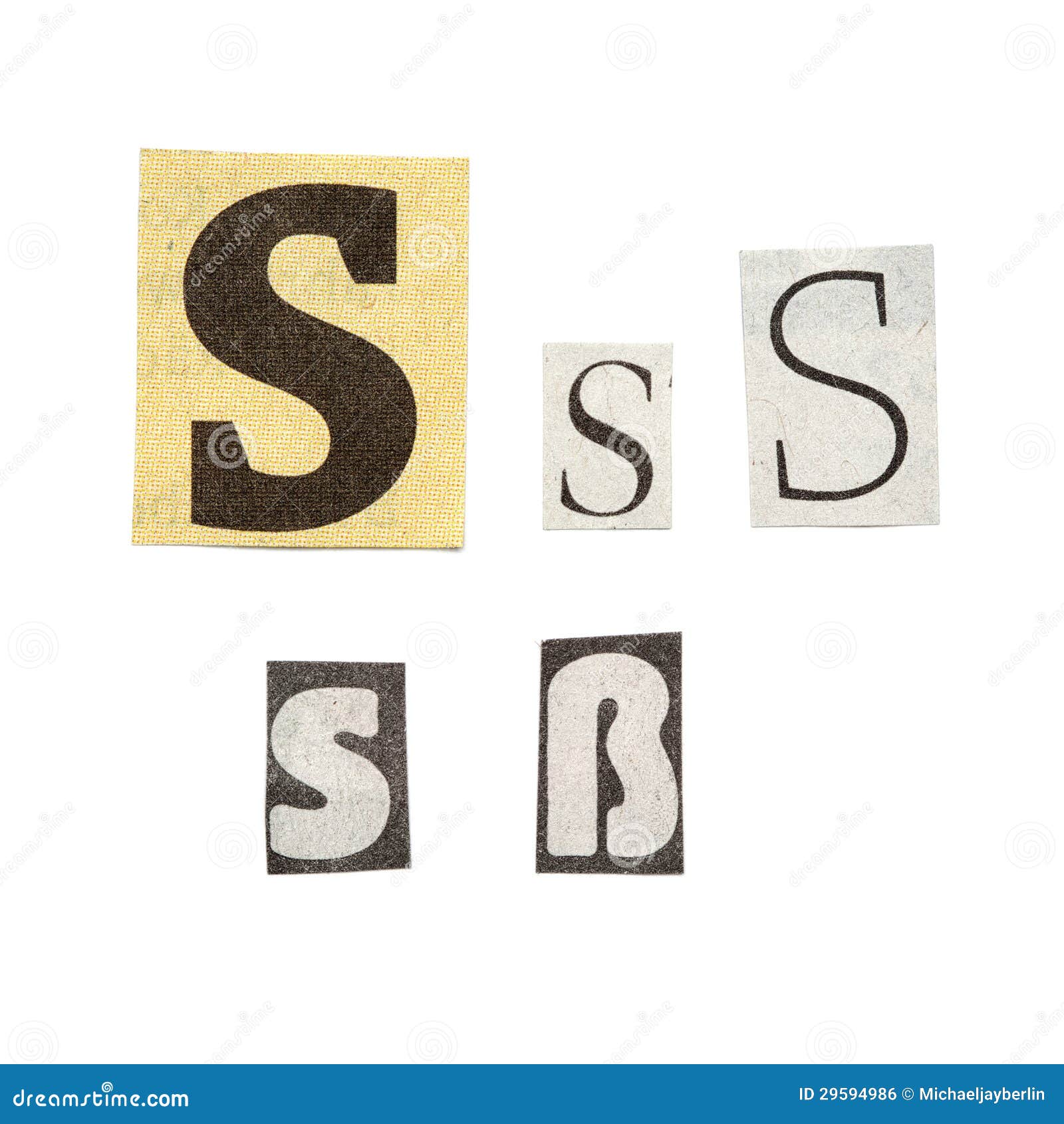 Newspaper Letters stock photo. Image of object, isolated 29594986