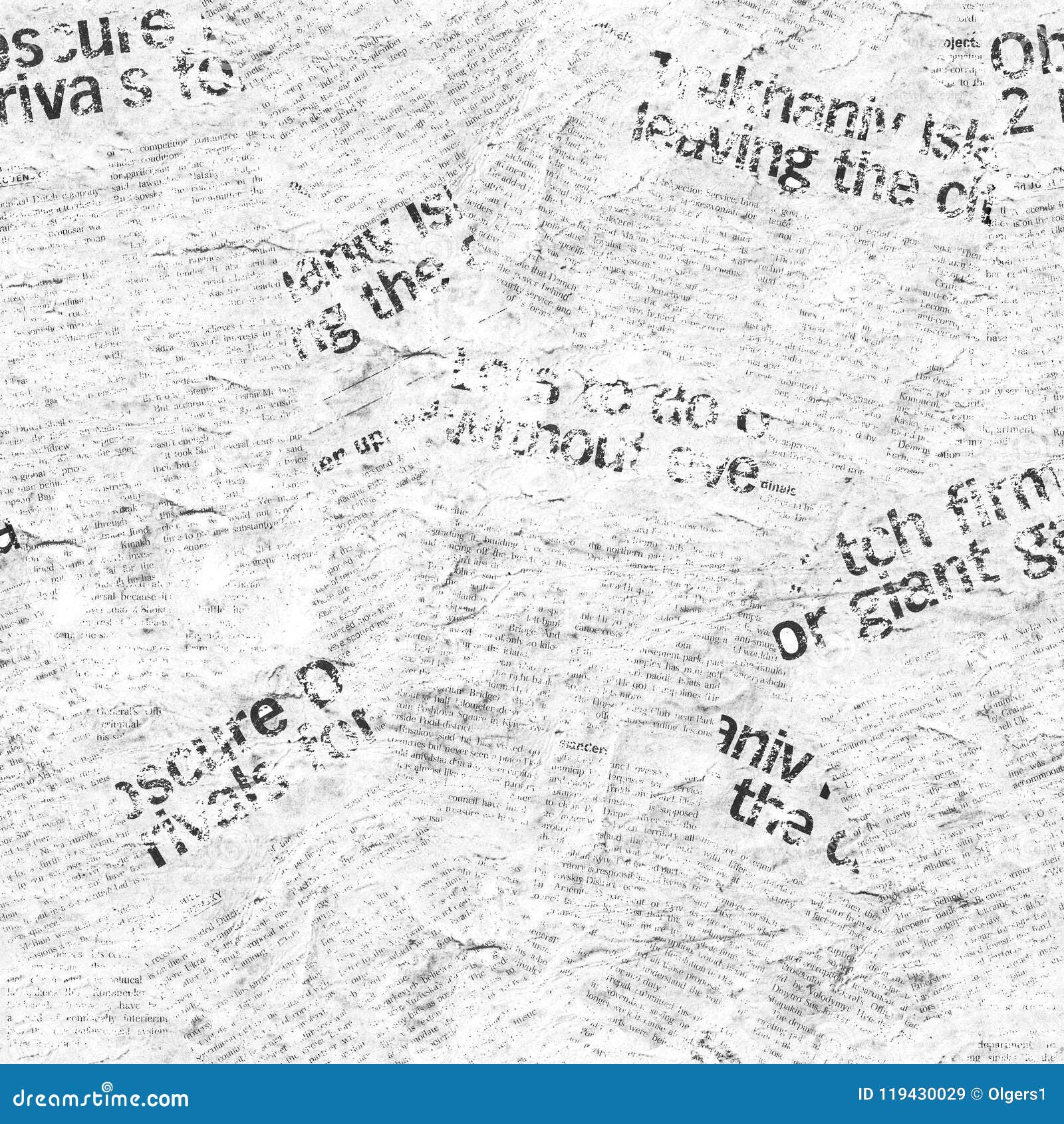 Newspaper Vintage Collage Texture Background Stock Image Image
