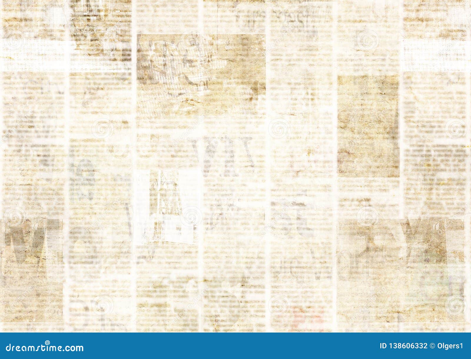 Newspaper with old grunge vintage unreadable paper texture background.  Newspaper with old unrea…