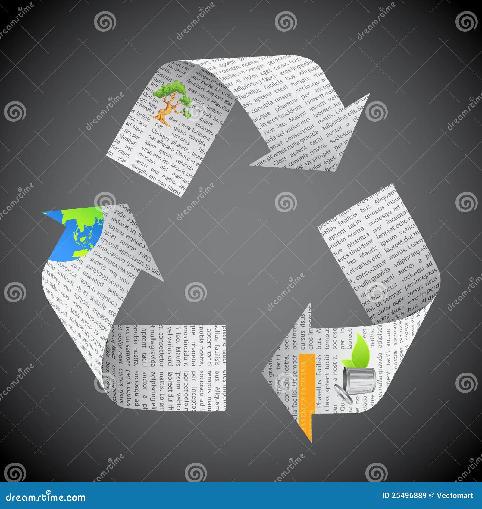 Newspaper Recycle stock vector. Illustration of newspaper 25496889