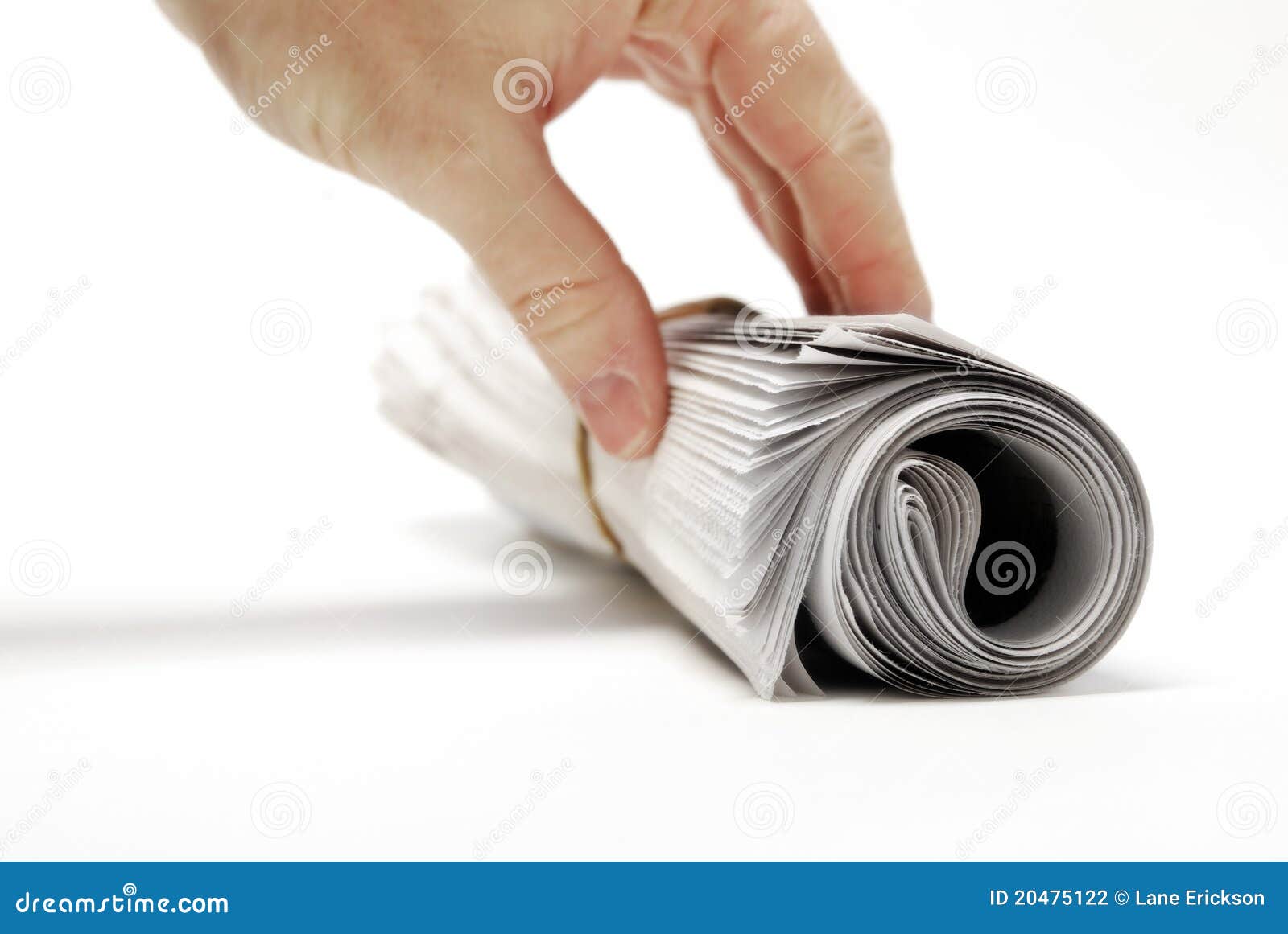 Newspaper Rolled Up stock photo. Image of background 20475122