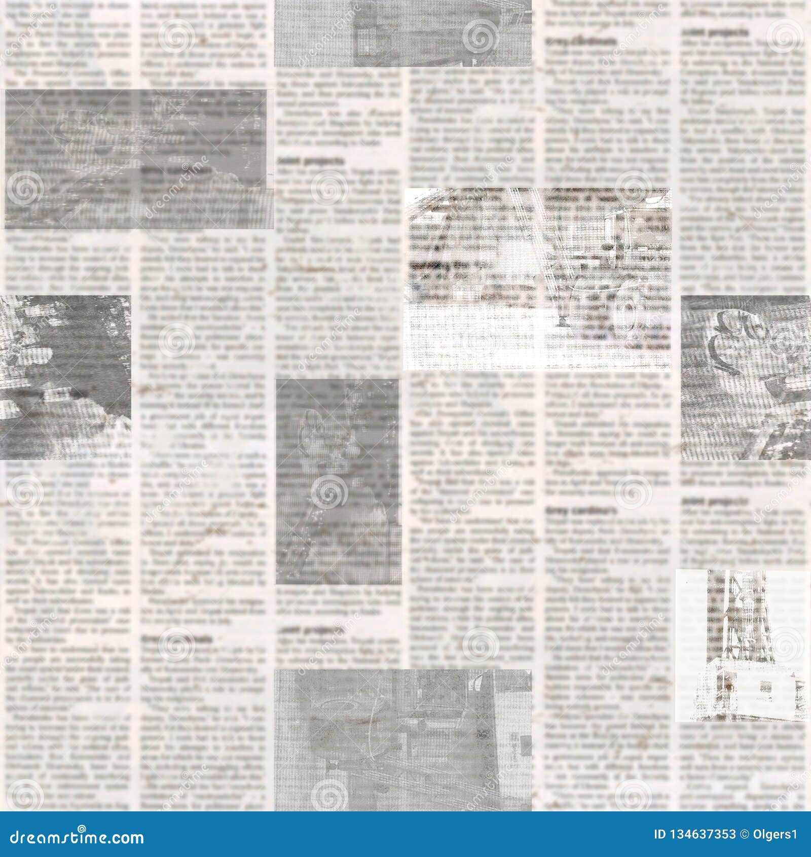 Newspaper Seamless Pattern With Old Vintage Unreadable Paper Texture Background Stock Image Image Of Board Black
