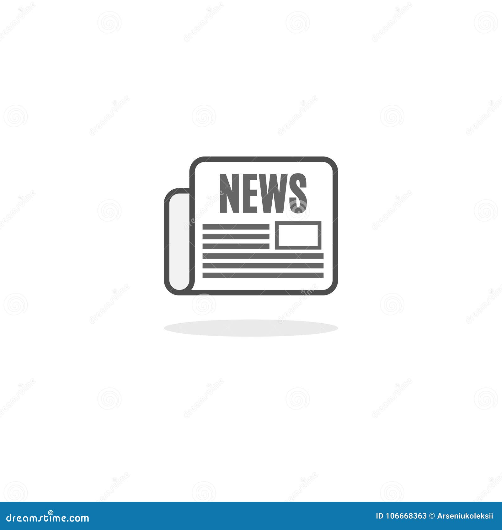 Newspaper Sign Simple Flat Icon Stock Vector Illustration of magazine