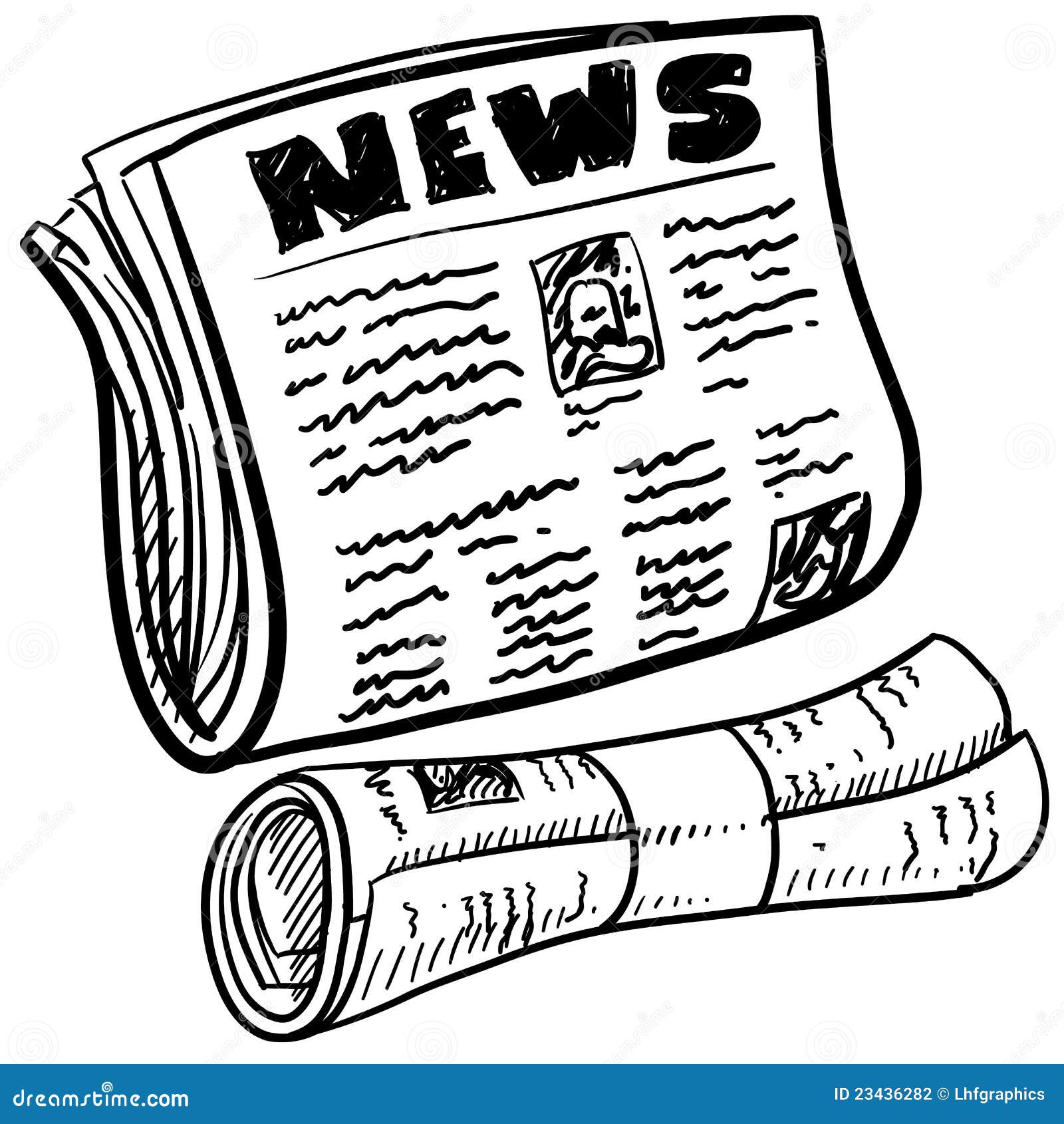 Newspaper Clipart Black And White