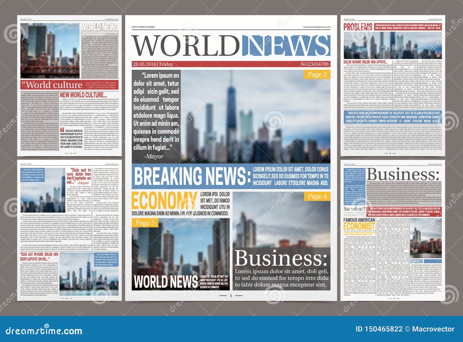 Daily Newspaper Template Stock Vector Illustration Of Mockup Daily Newspaper Template Stock Vector Illustration Of Mockup