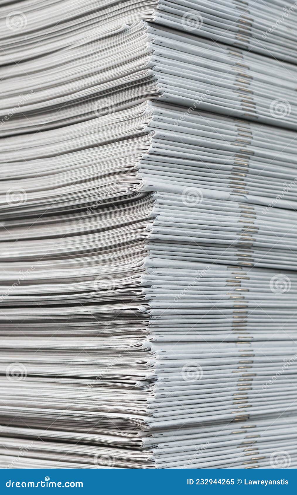 Newspapers Stack Ready To Be Delivered Stock Image Image of medium