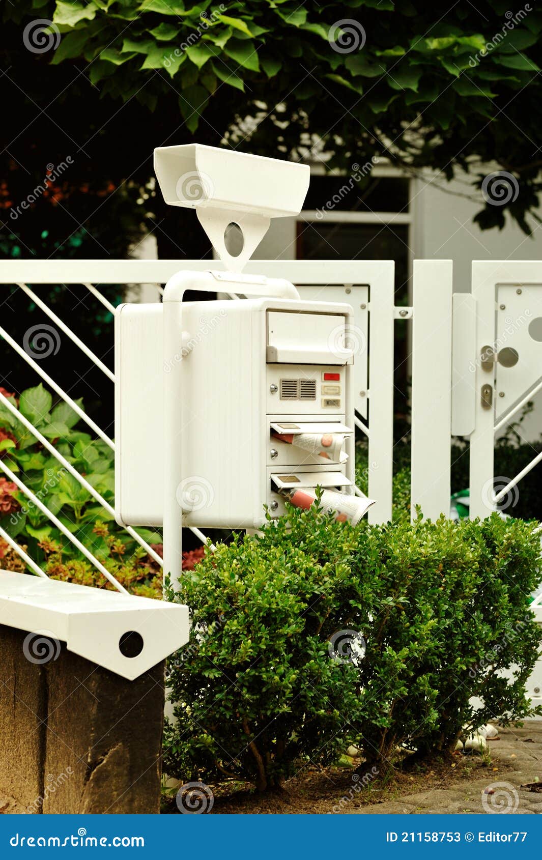 Newspapers in a mailbox stock image. Image of parcel 21158753