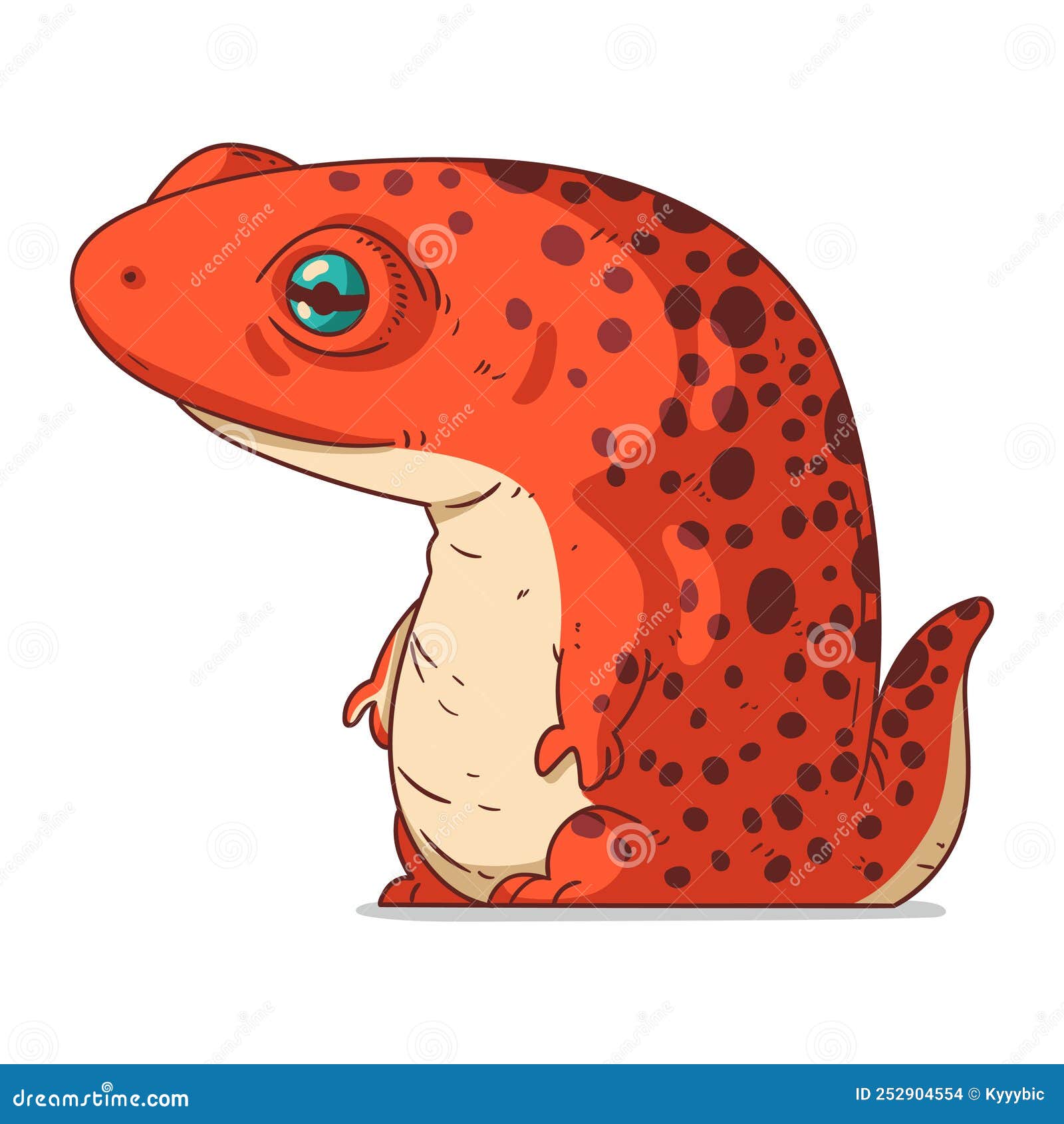 Newt Or Salamander Cartoon Character Vector Illustration