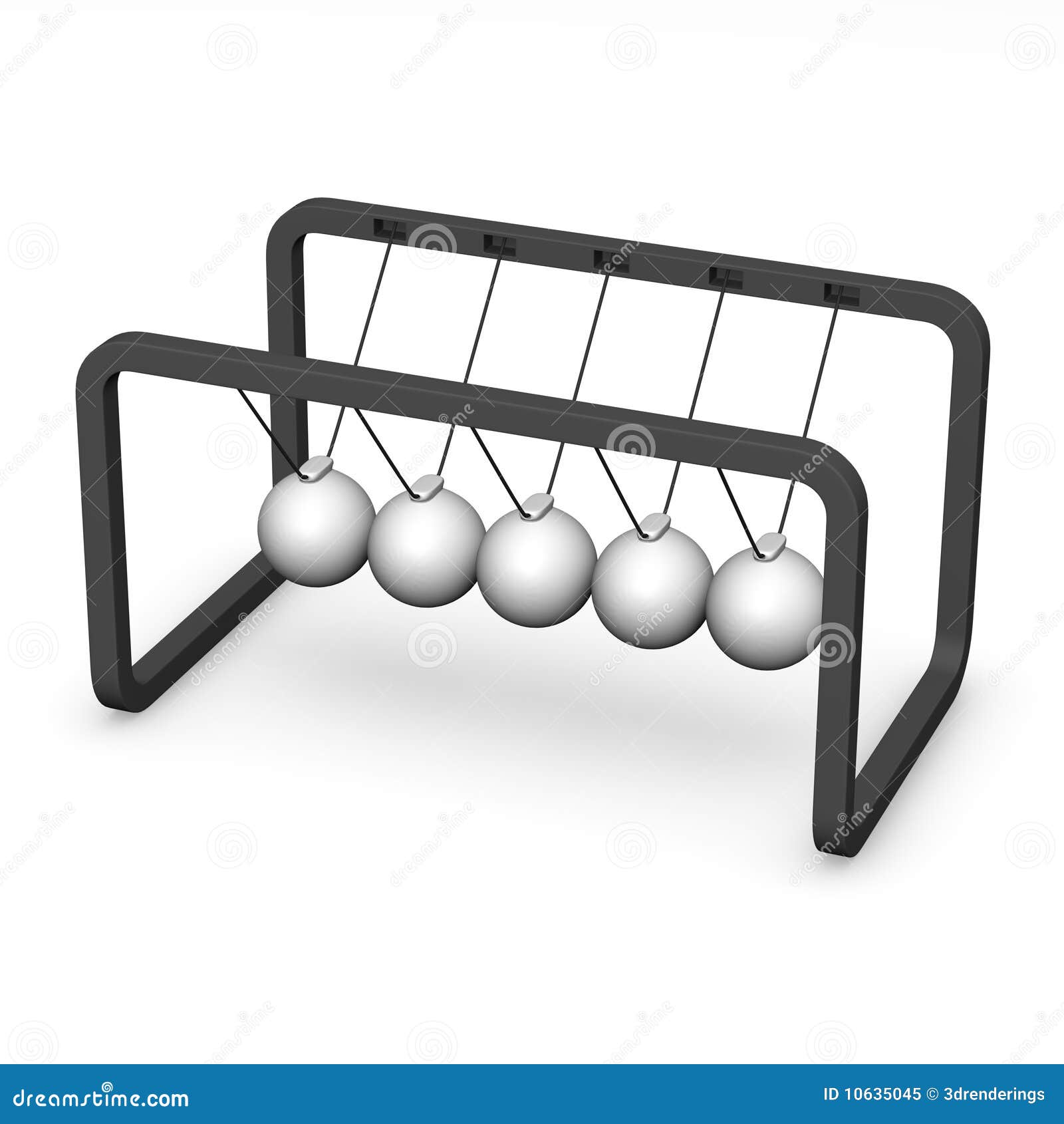 Newton cradle stock illustration. Illustration of furniture 10635045