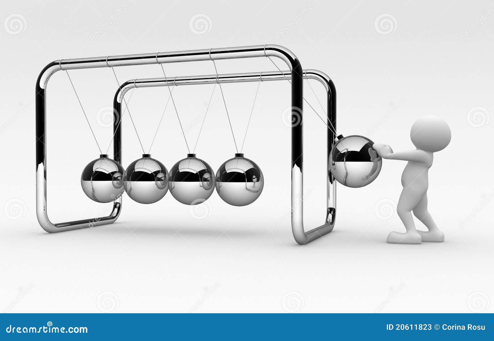 Newton s cradle stock illustration. Illustration of pendulum 20611823
