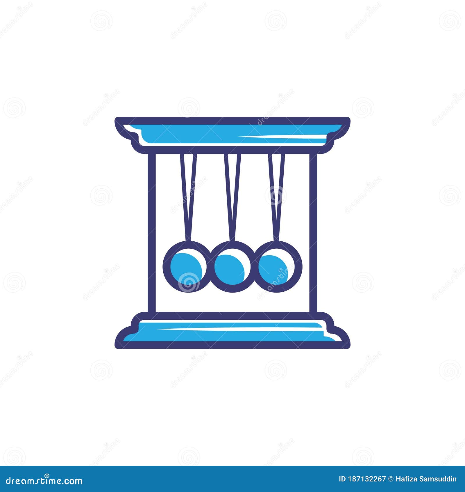Newton S Cradle. Vector Illustration Decorative Design Stock Vector Illustration of pendulum