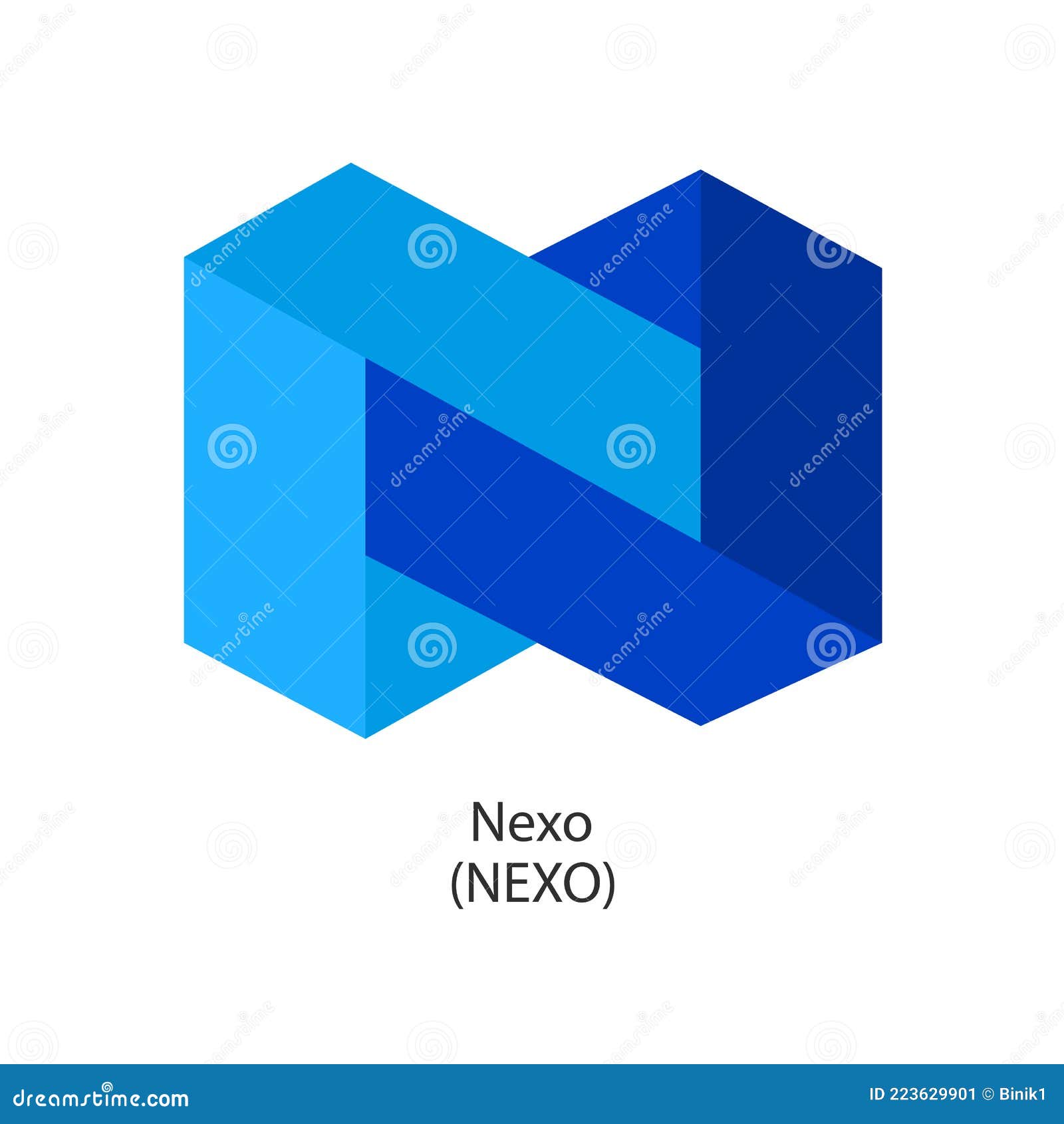 Nexo Decentralized Cryptocurrency Vector Logo Stock Vector - Illustration  of circle, finance: 223629901