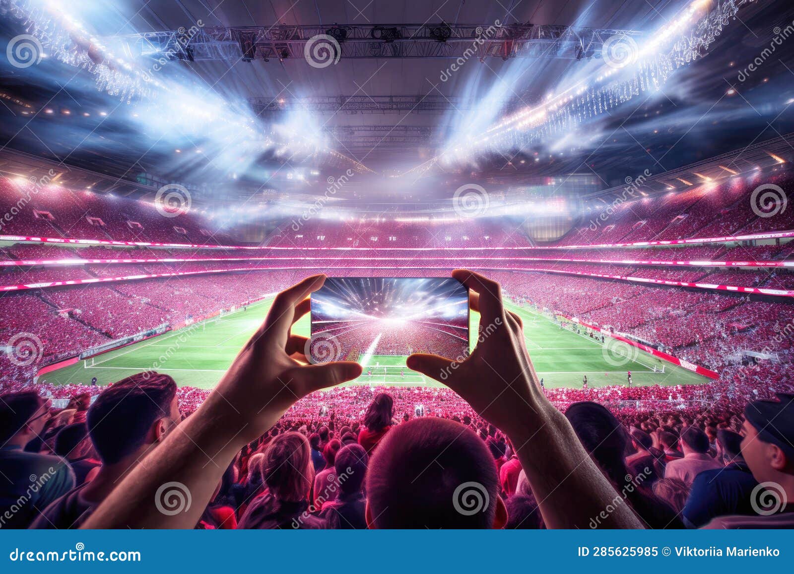 Next Gen Soccer Viewing 5g Enabled Stadium Experience Stock
