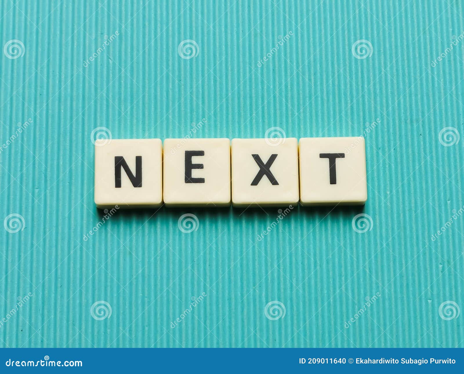 NEXT Word Made from Square Letter Tiles Stock Photo Image of event