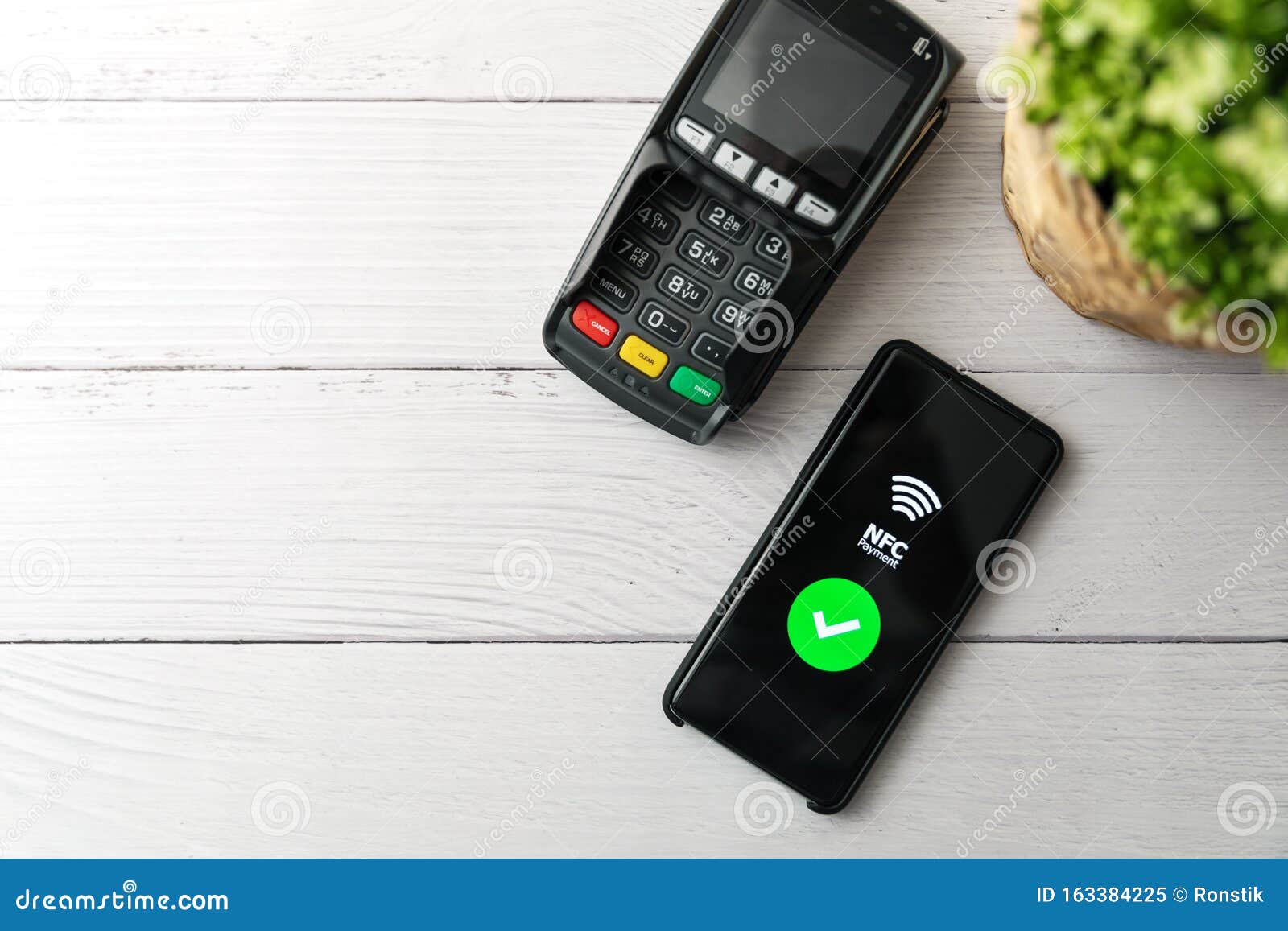 Nfc Contactless Payment with Phone. Copy Space Editorial Image Image