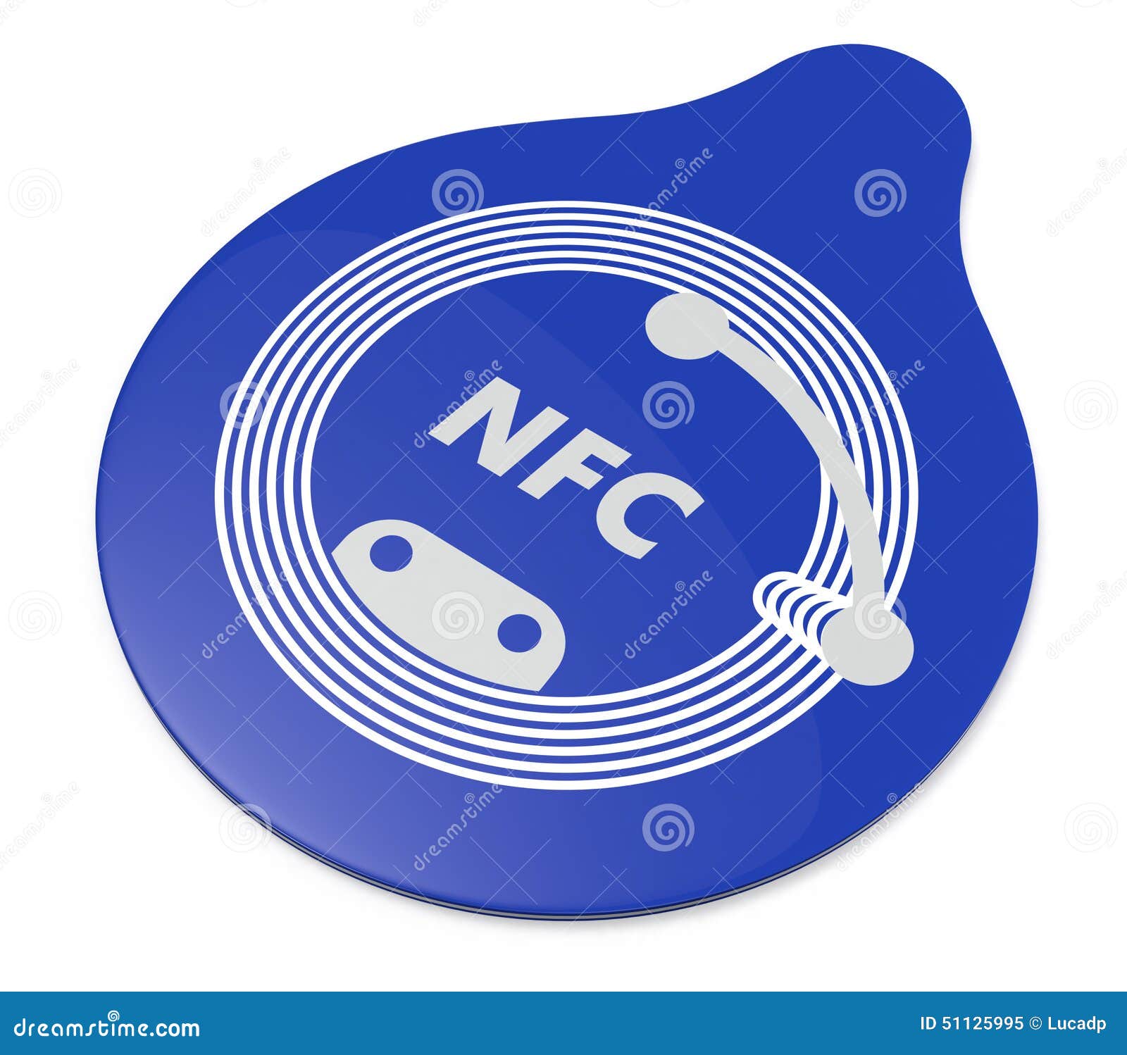 Nfc tag stock illustration. Illustration of mobile, business - 51125995