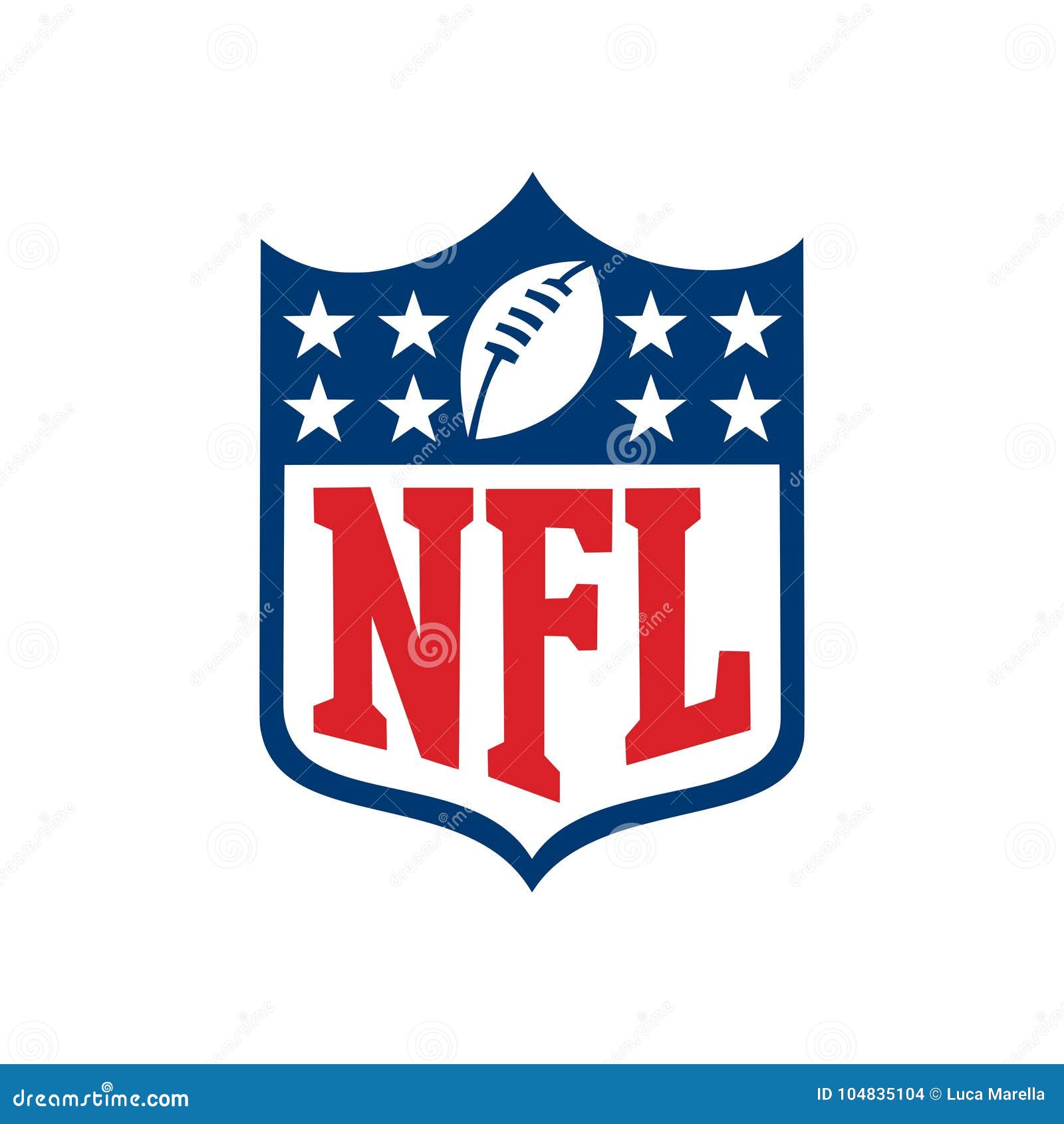 NFL logo isolated - PNG editorial stock image. Illustration of ...