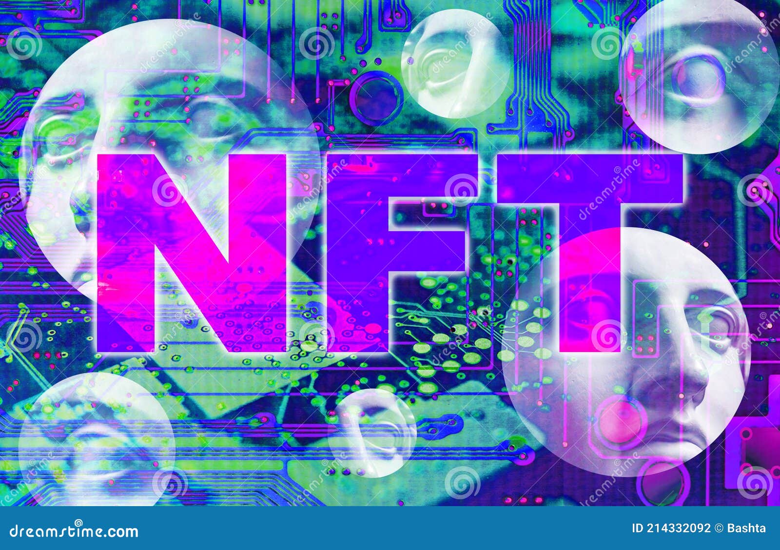 nft non fungible token. crypto art concept. technology selling unique collectibles, games characters, blockchain assets