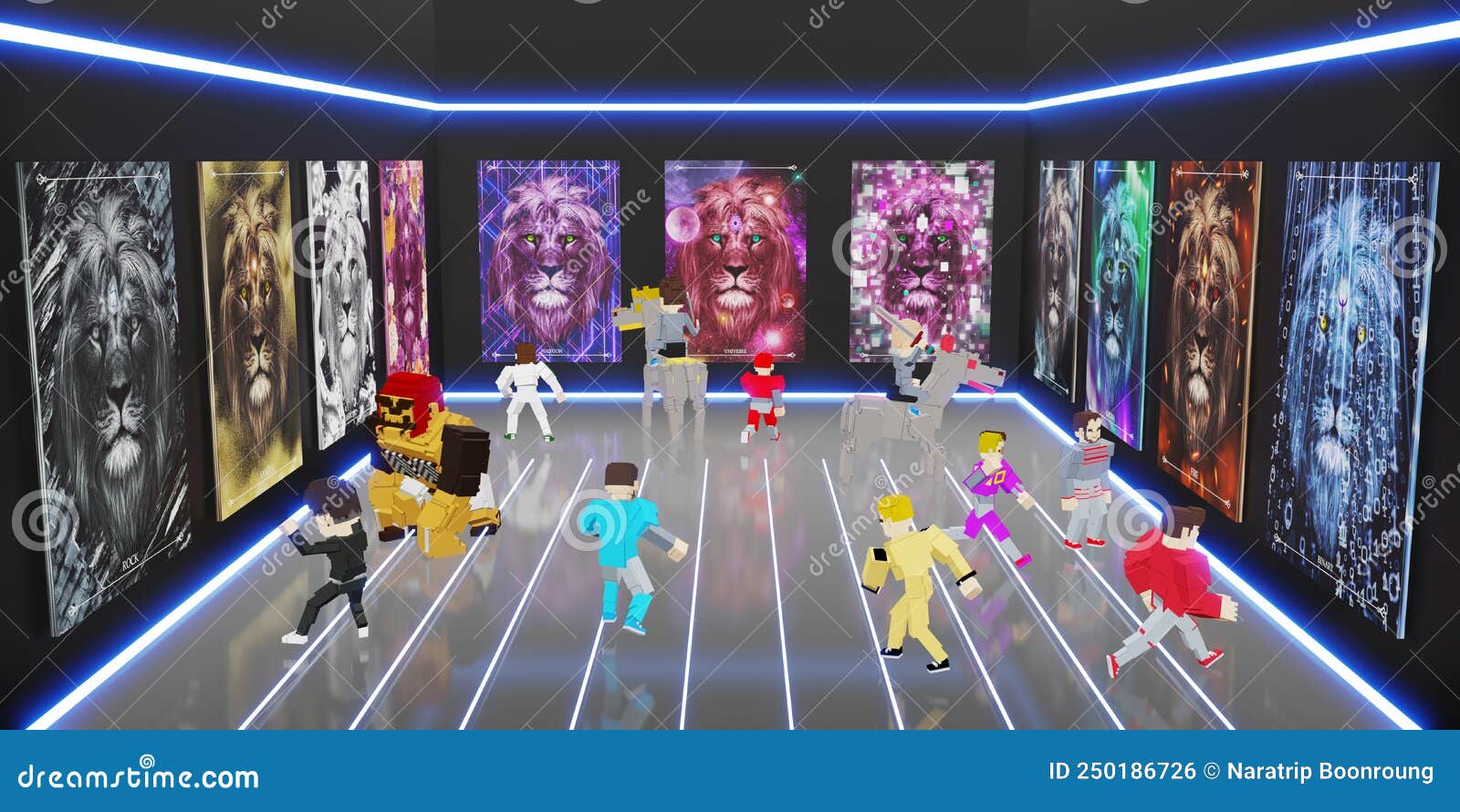 Avatars In The Metaverse World Of The Sandbox Land In The Sandbox