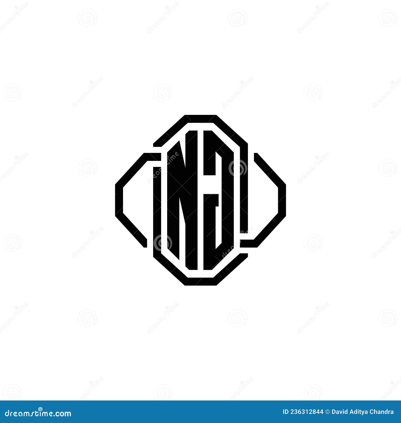 NG Logo Modern Vintage Monogram Style Stock Vector - Illustration of