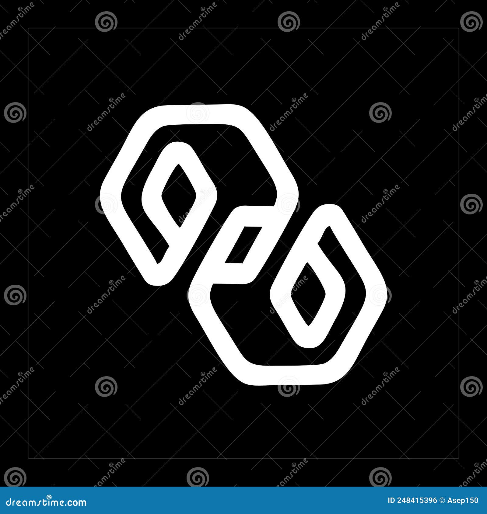 NGU, NOU, GG. GE, GOG Initials Circle Geometric Logo and Vector Icon