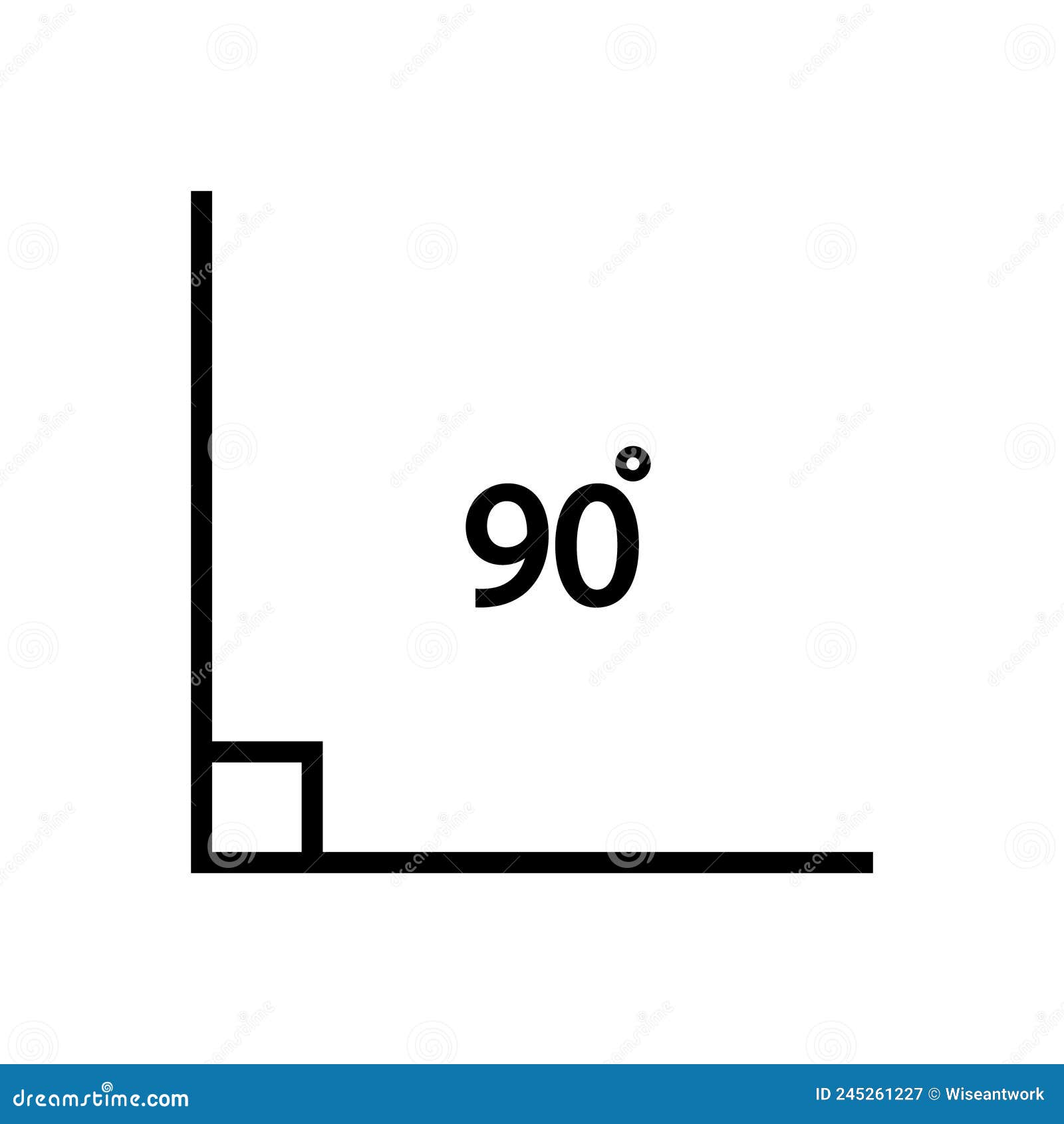 Ângulo De 90 Graus. ícone De 90 Graus. ângulo Agudo. Símbolo De