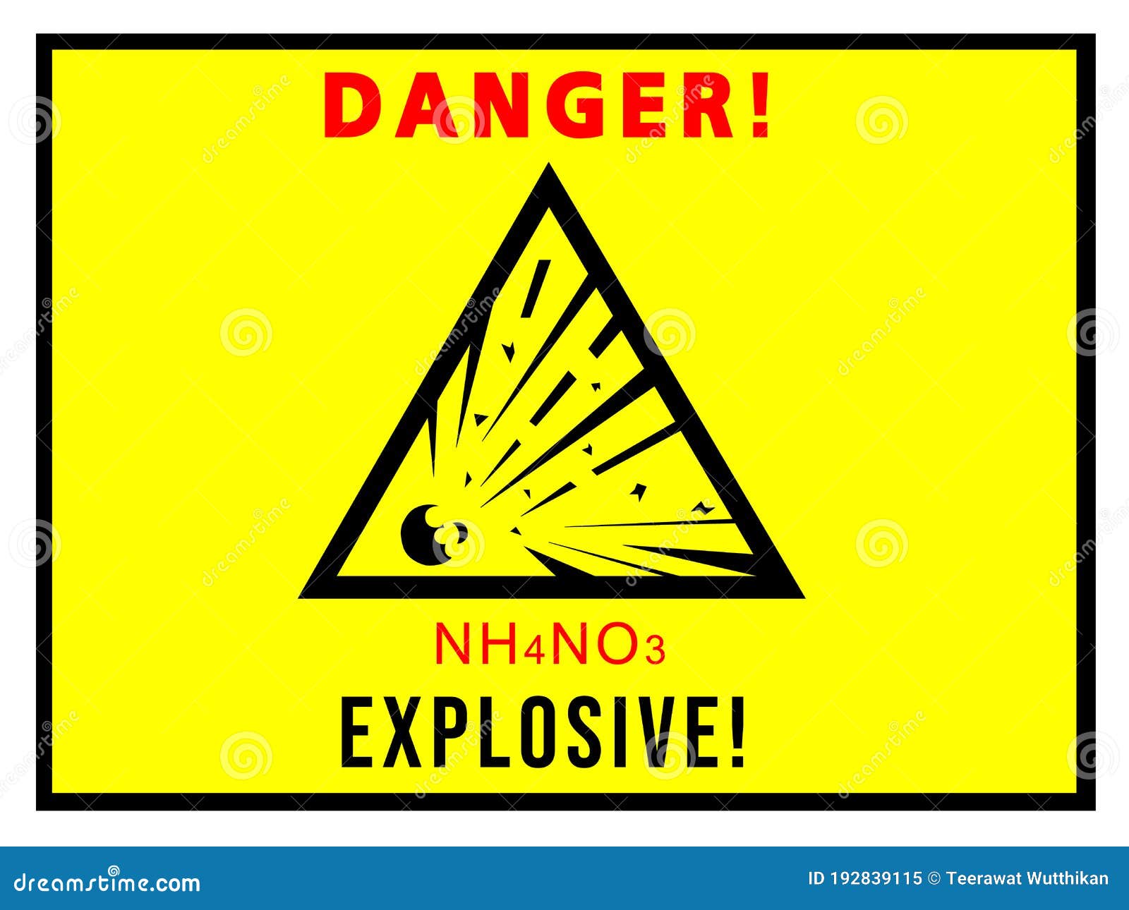 nh4no3 danger warning sign