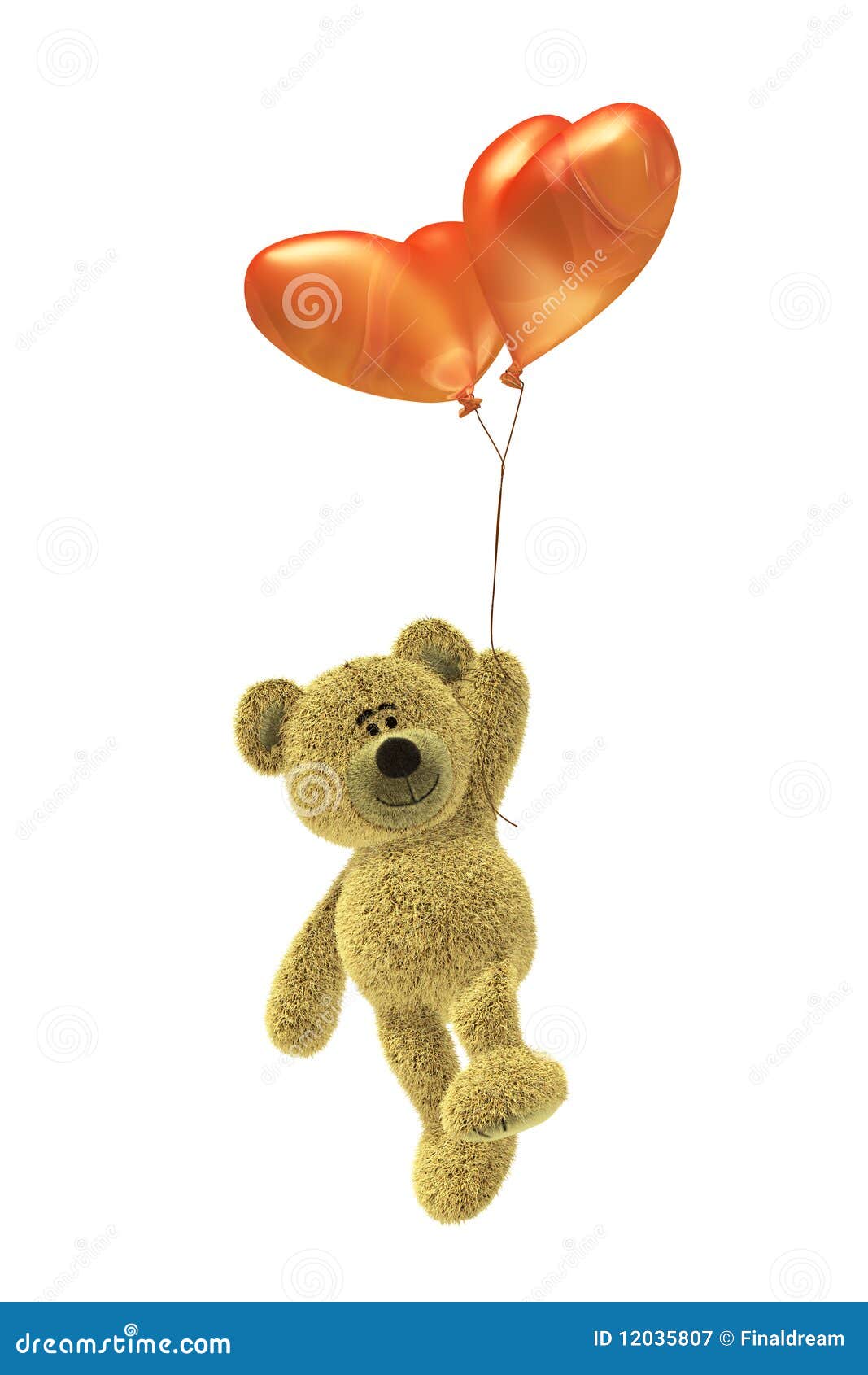 nhi bear with heartd balloon flying