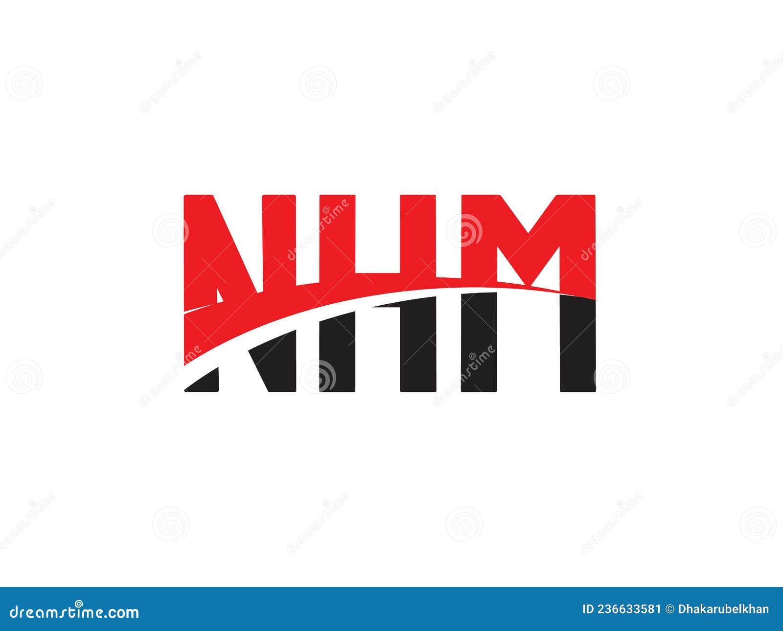 nhm letter initial logo   