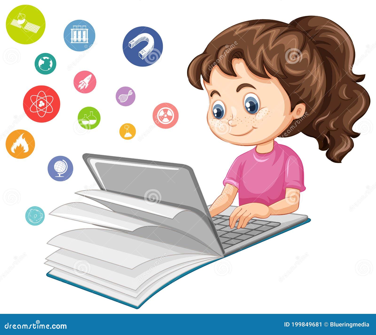 Laptop Infantil Y Educación Con Una Niña Aprendiendo En Línea Desde Casa  Para Crecimiento O Desarrollo. Internet Por Ordenador Y Imagen de archivo -  Imagen de elegante, cabrito: 259407579