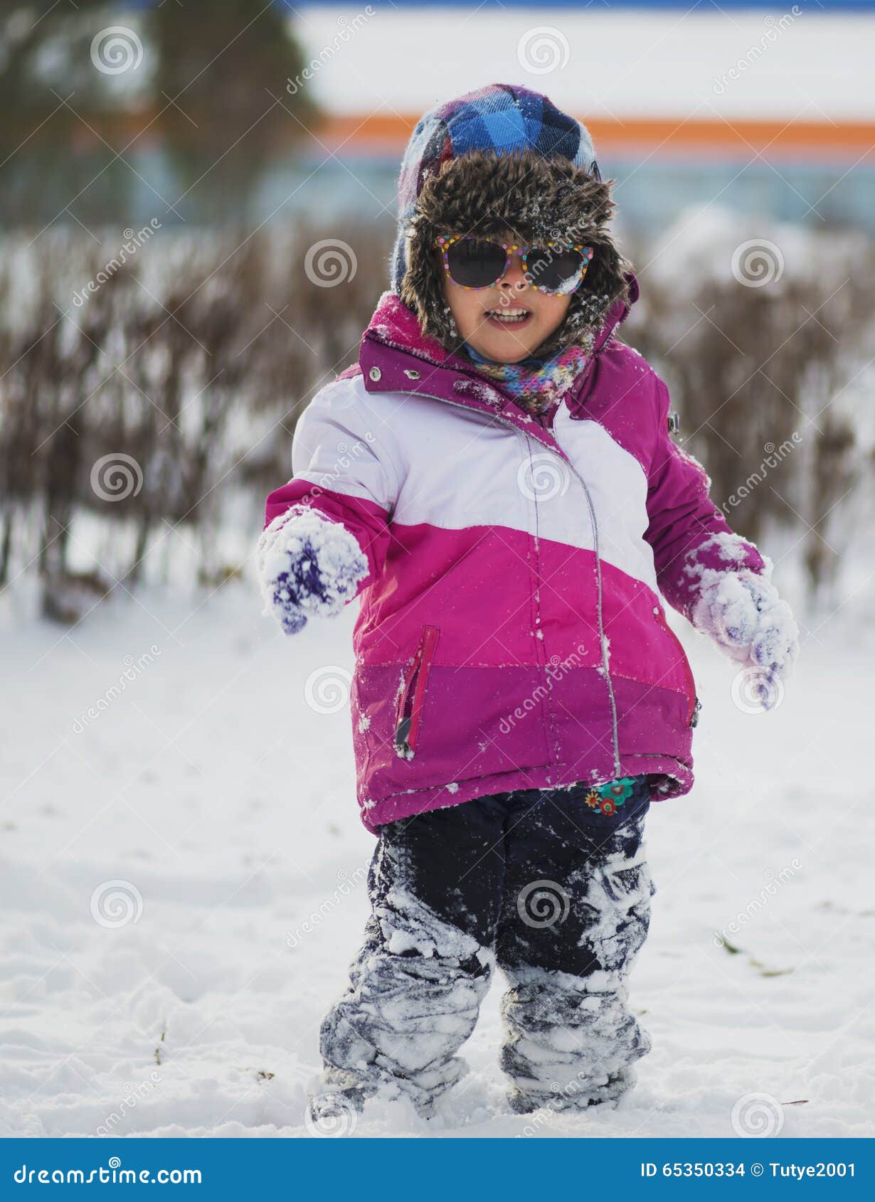 Pink-Rosa Traje para la Nieve para Niñas Playshoes Schneeanzug Schneeoverall Mit Fleece Futter Skianzug 