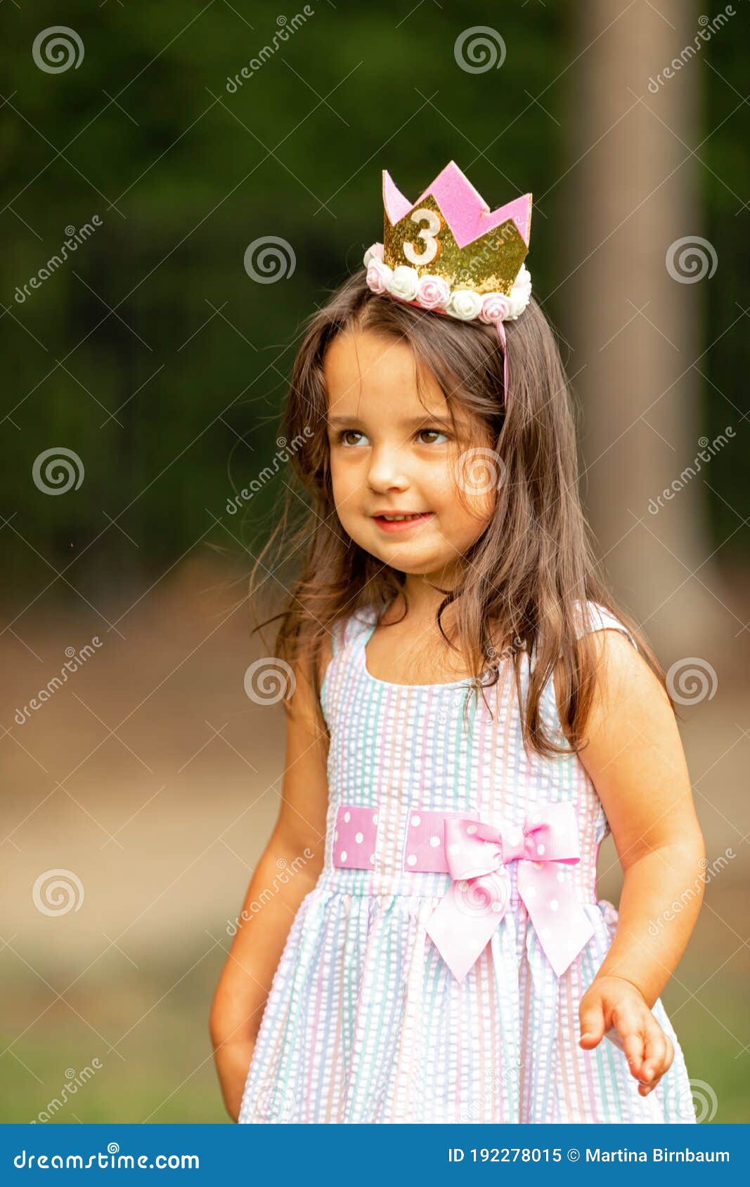 Niña De 3 Años De Edad Con Corona De Cumpleaños Imagen de archivo - Imagen  de partido, hermoso: 192278015